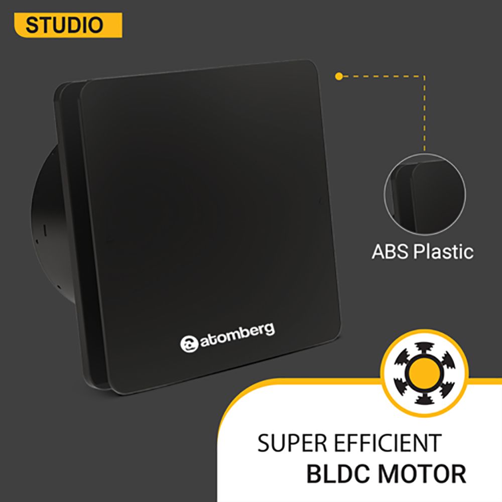 atomberg Studio 6 Inch 150mm Exhaust Fan with BLDC Motor (Double Ball Bearings, Black)_8