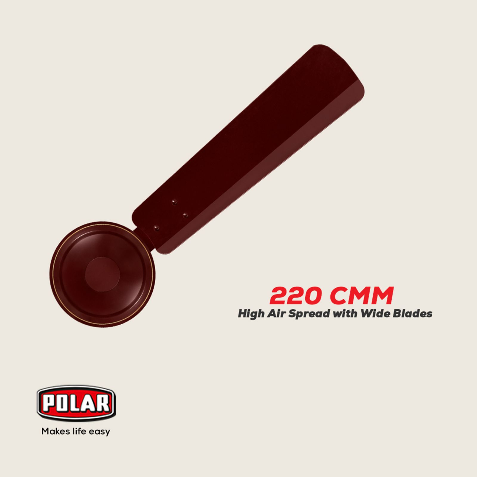 POLAR PS-32 5 Star 1200mm 3 Blade BLDC Motor Ceiling Fan with Remote (Rust Resistant, Brown)_10