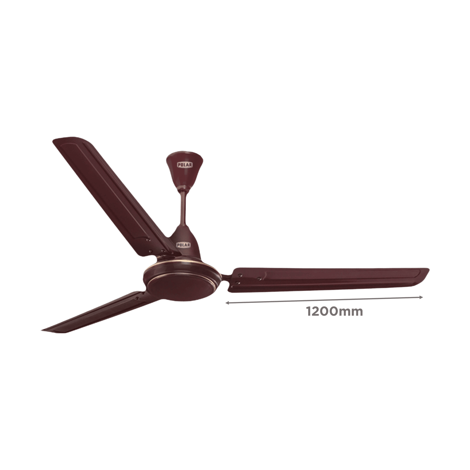 POLAR PS-32 5 Star 1200mm 3 Blade BLDC Motor Ceiling Fan with Remote (Rust Resistant, Brown)_2