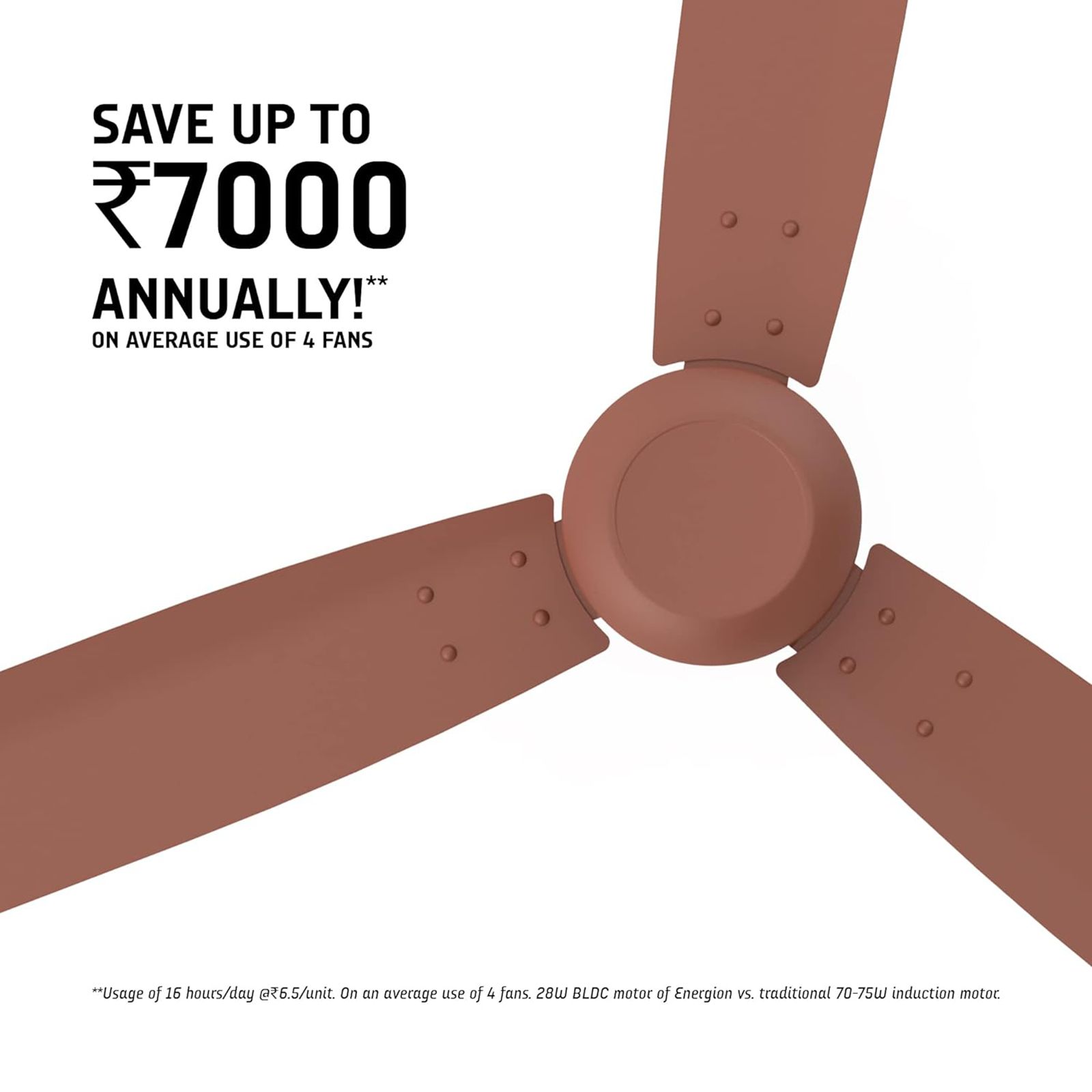 Crompton Energion Groove 5 Star 1200mm 3 Blade BLDC Motor Ceiling Fan with Remote (Anti Rust, Brown)_12