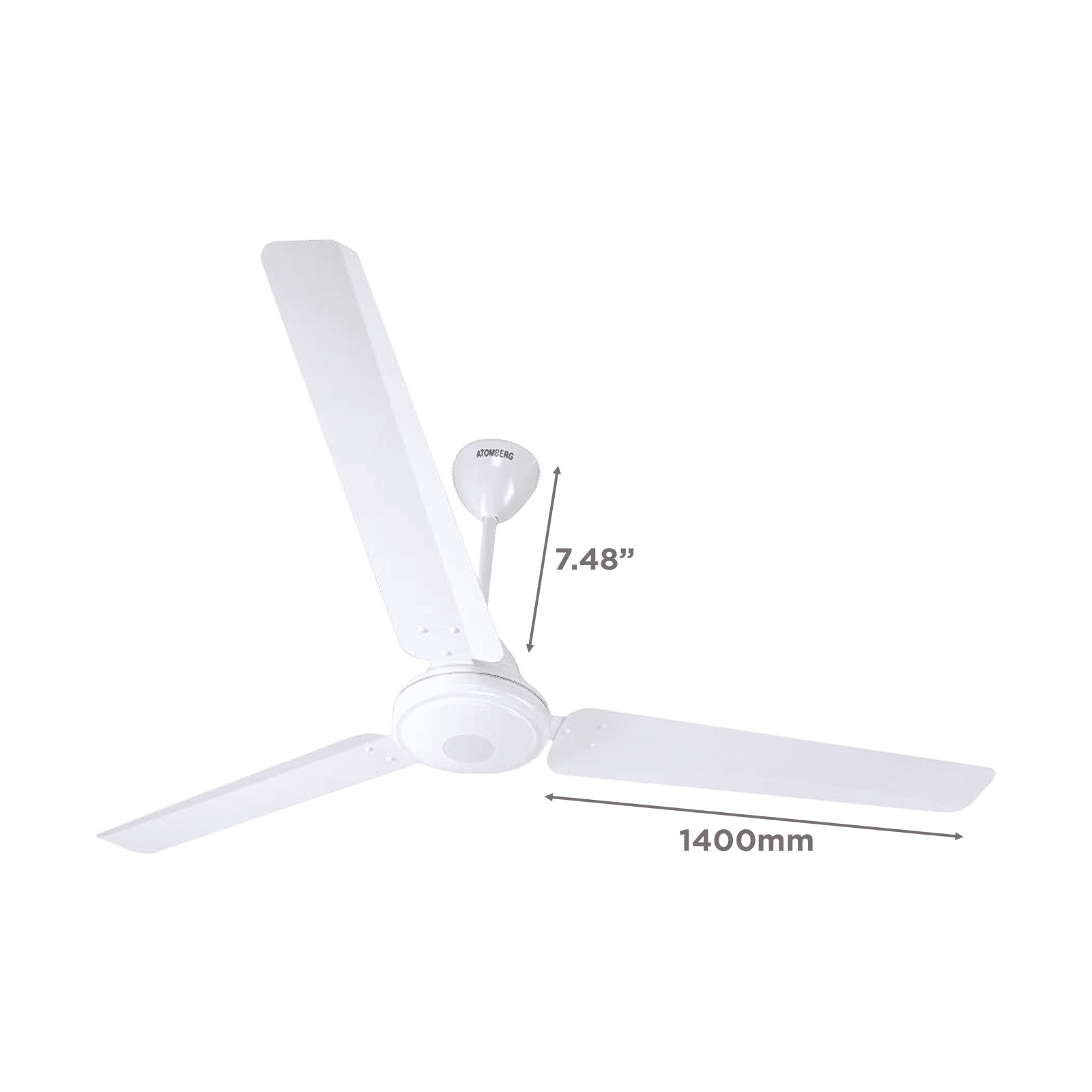 atomberg Efficio 5 Star 1400mm 3 Blade BLDC Motor Ceiling Fan with Remote (LED Indicator, White)_2