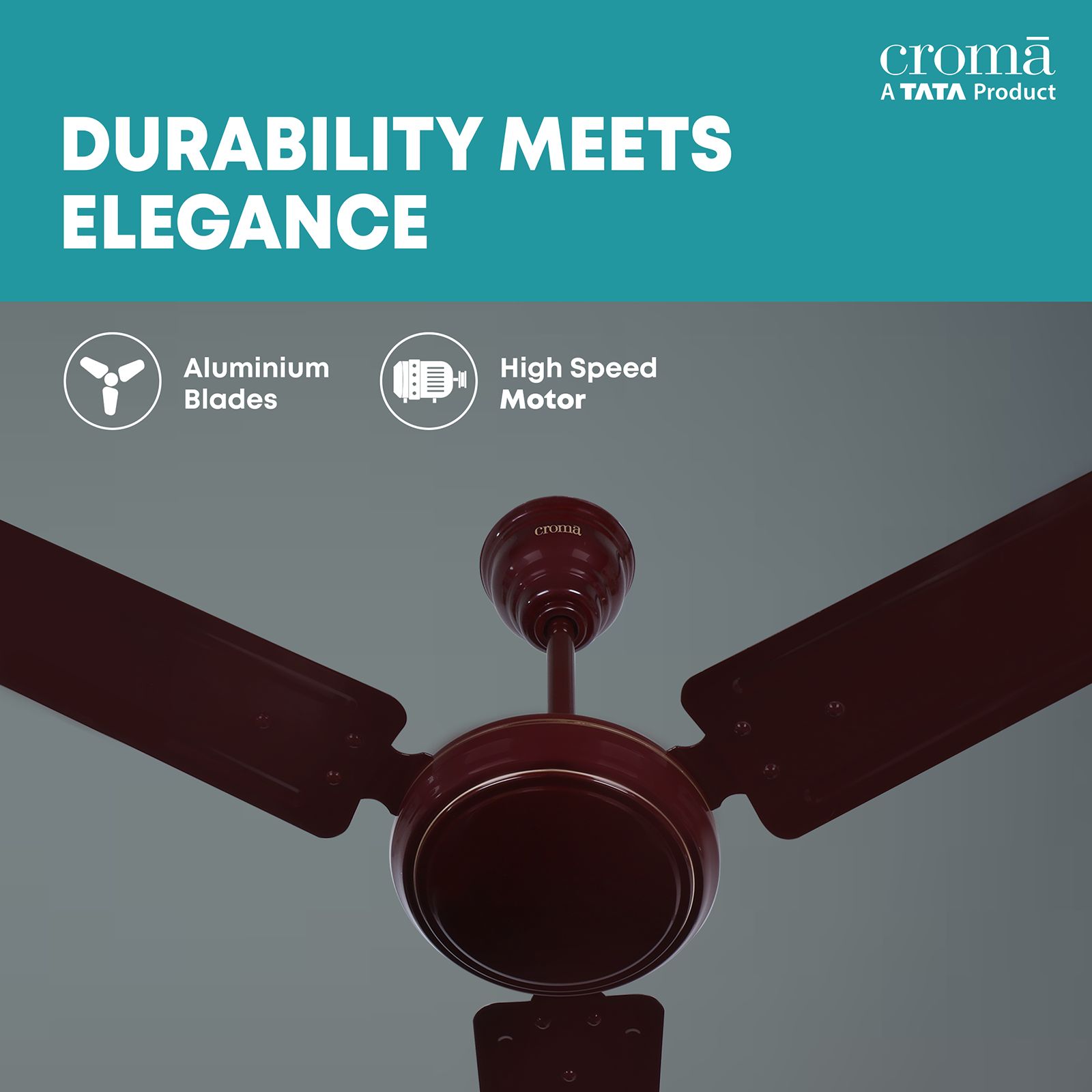 Croma ECO 1200mm 3 Blade Copper Motor Ceiling Fan (Inverter Technology, Brown) Croma ECO 1200mm 3 Blade Copper Motor Ceiling Fan (Inverter Technology, Brown)_9