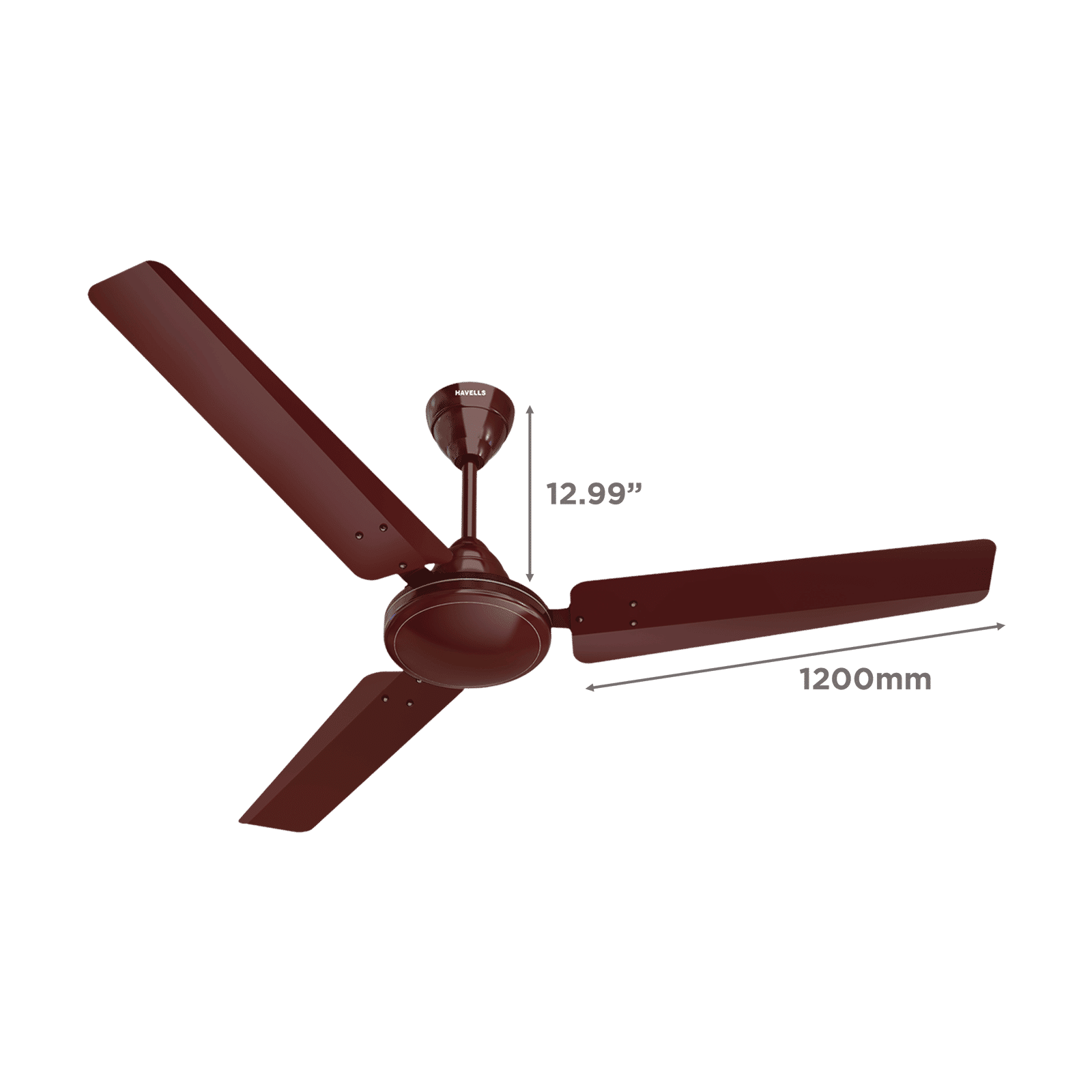 HAVELLS Samraat ES 1 Star 1200mm 3 Blade Low Power Consumption Ceiling Fan (Dust Resistant, Brown)_2