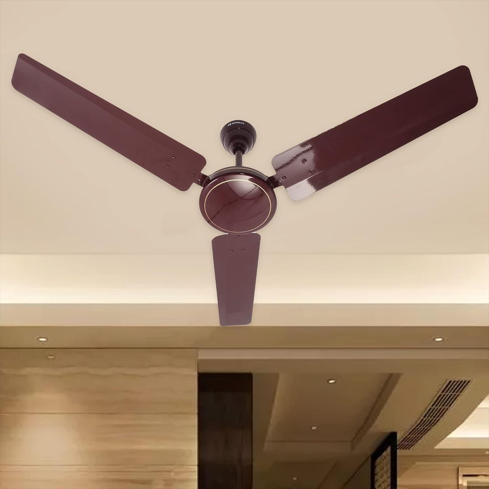 HAVELLS Samraat ES 1 Star 1200mm 3 Blade Low Power Consumption Ceiling Fan (Dust Resistant, Brown)_6