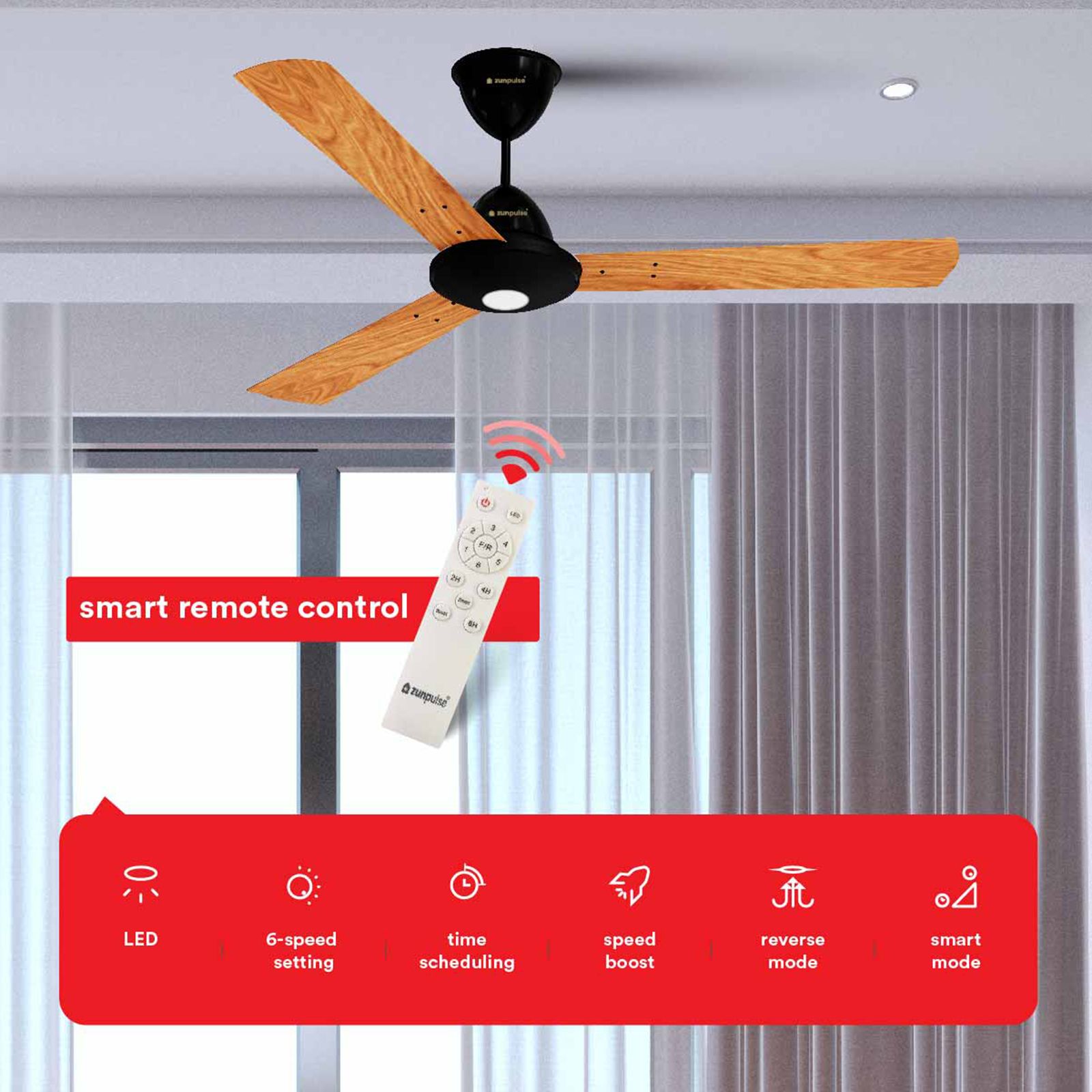 zunpulse Revelle 5 Star 1200mm 3 Blade BLDC Motor Ceiling Fan with Remote (Noiseless Operation, Oak White) zunpulse Revelle 5 Star 1200mm 3 Blade BLDC Motor Ceiling Fan with Remote (Noiseless Operation, Oak White)_10