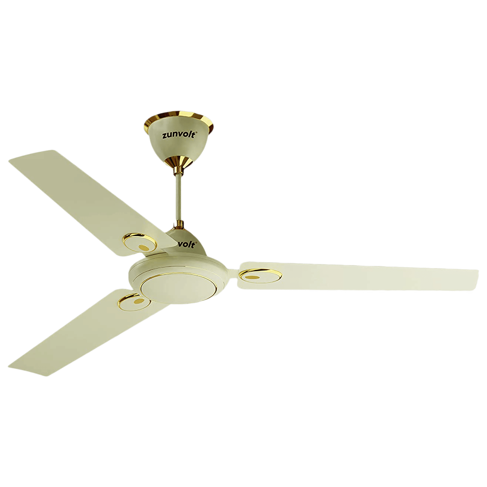zunpulse Hera 1200mm 3 Blade High Speed Ceiling Fan (Double Ball Bearing, Ivory)_1