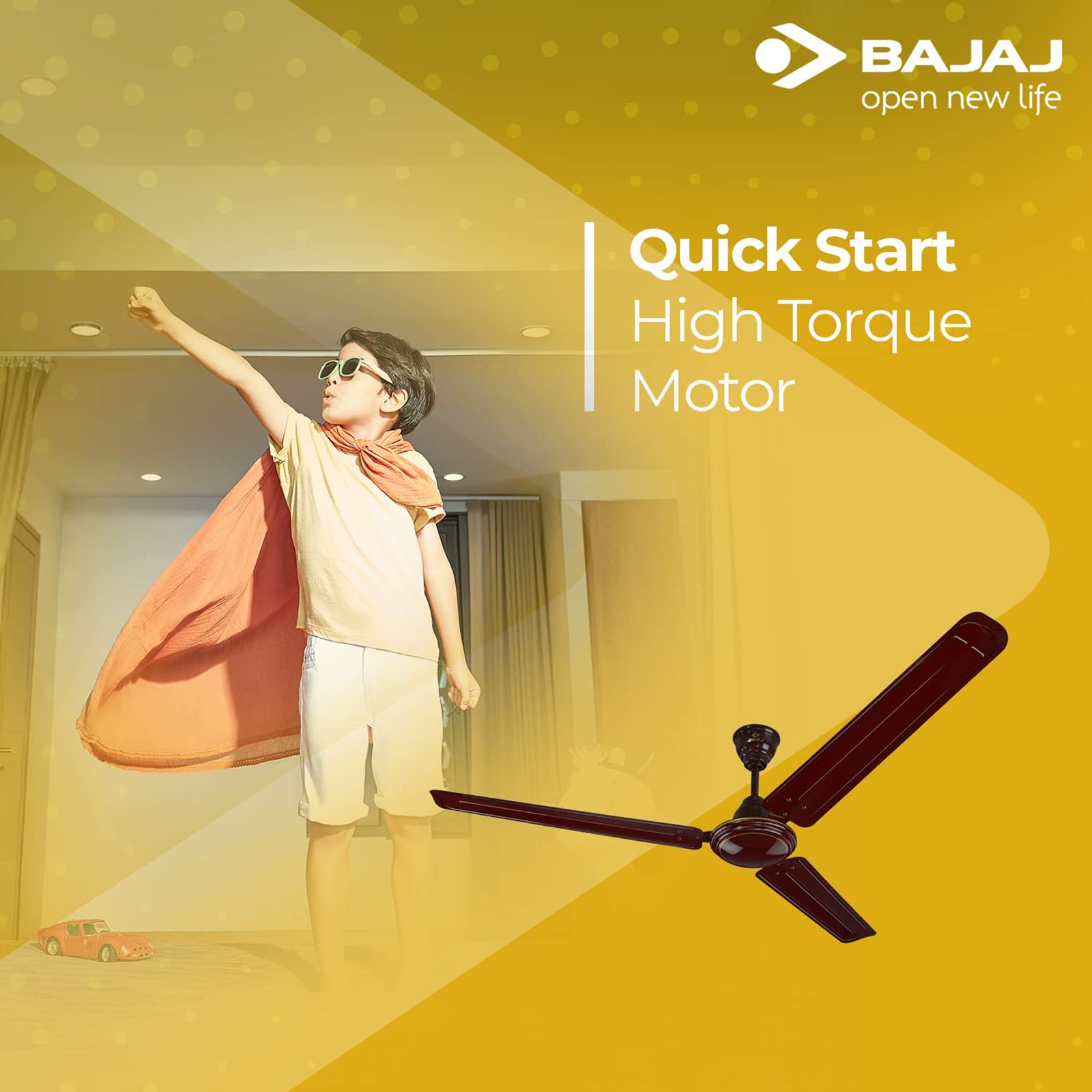 BAJAJ Bahar 14EE 1400mm 3 Blade Rust Proof Ceiling Fan (High Torque Motor, Brown) BAJAJ Bahar 14EE 1400mm 3 Blade Rust Proof Ceiling Fan (High Torque Motor, Brown)_11