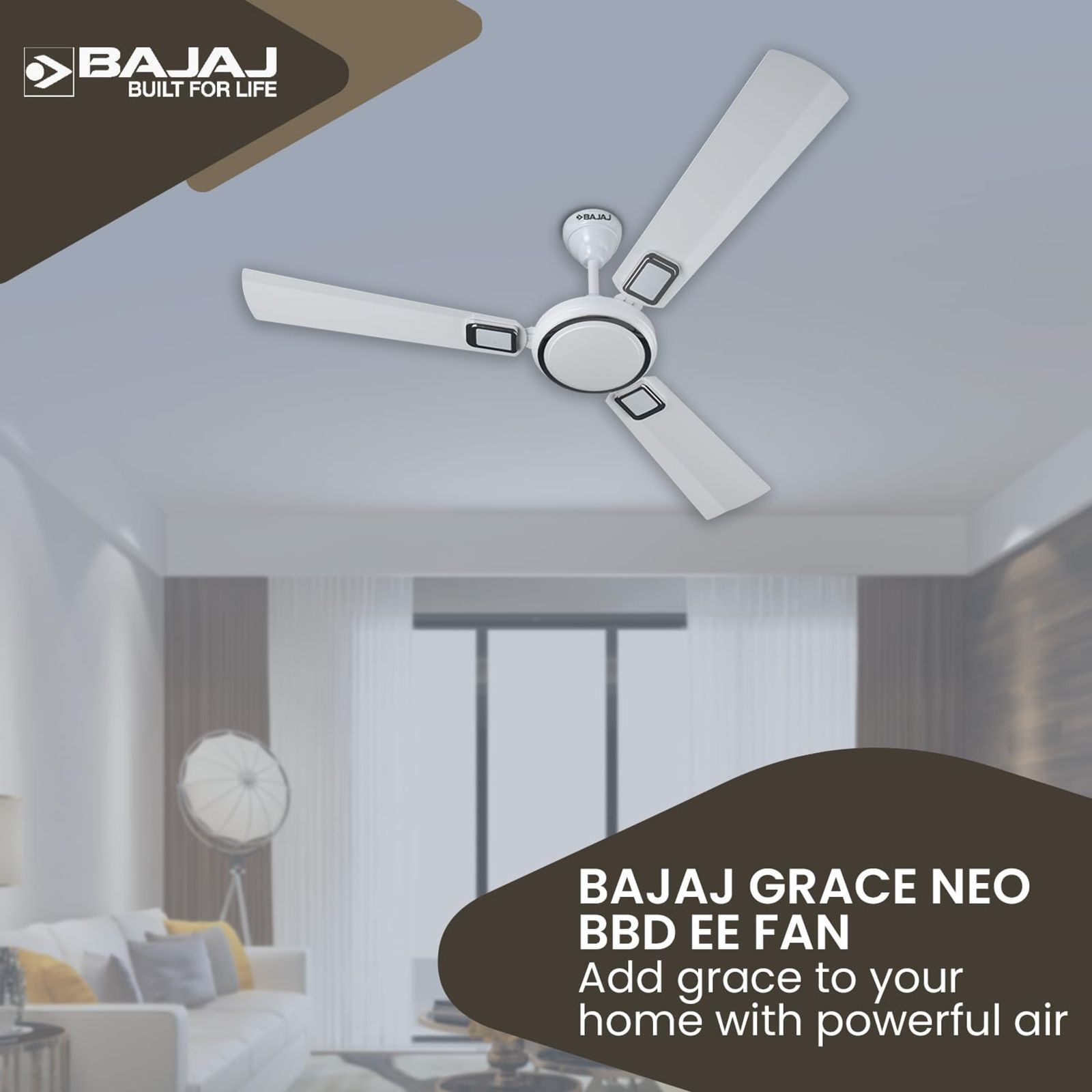 BAJAJ Grace Neo BBD EE 1 Star 1200mm 3 Blade Anti Corrosive Ceiling Fan (Energy Efficient, Moonlight White) BAJAJ Grace Neo BBD EE 1 Star 1200mm 3 Blade Anti Corrosive Ceiling Fan (Energy Efficient, Moonlight White)_5