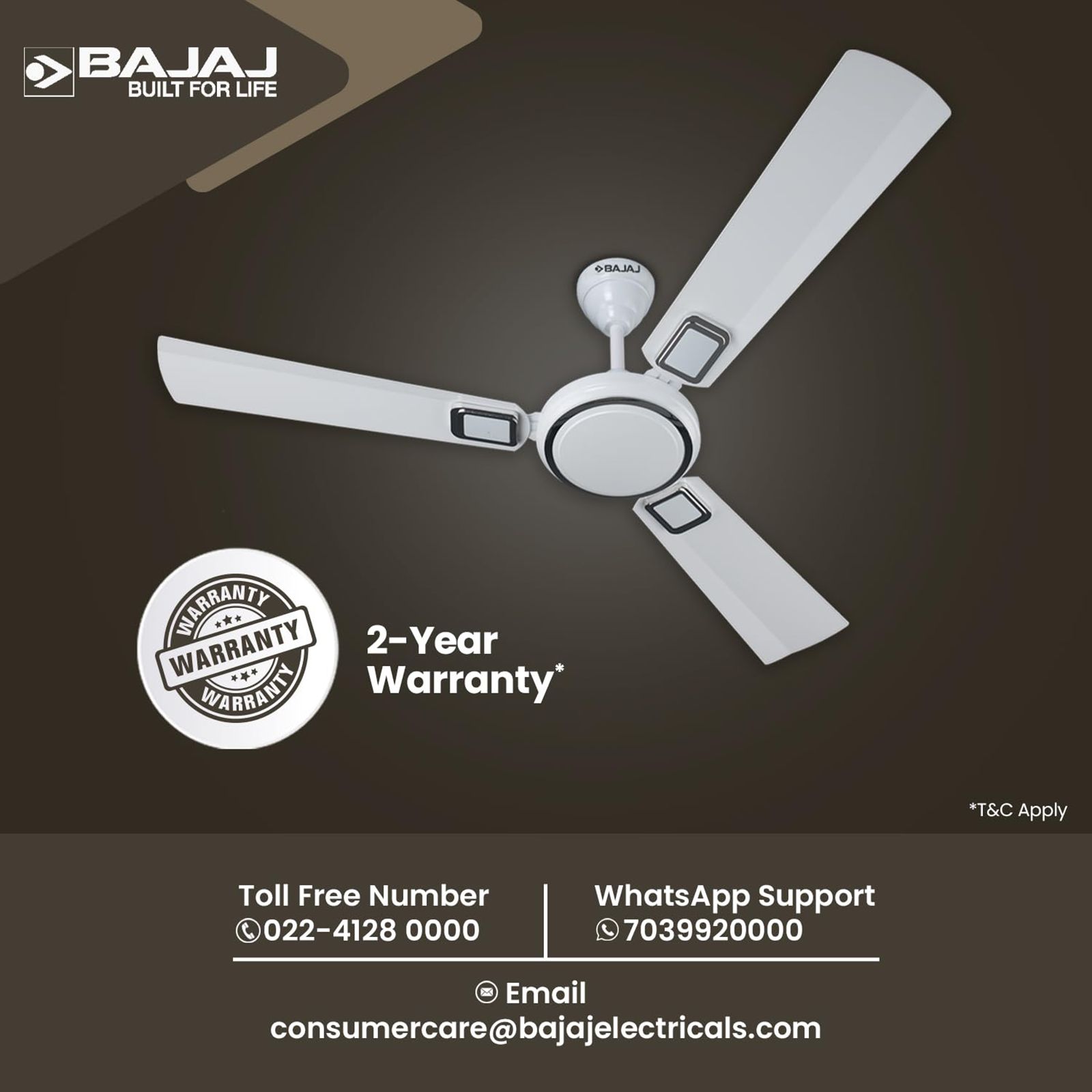 BAJAJ Grace Neo BBD EE 1 Star 1200mm 3 Blade Anti Corrosive Ceiling Fan (Energy Efficient, Moonlight White) BAJAJ Grace Neo BBD EE 1 Star 1200mm 3 Blade Anti Corrosive Ceiling Fan (Energy Efficient, Moonlight White)_6