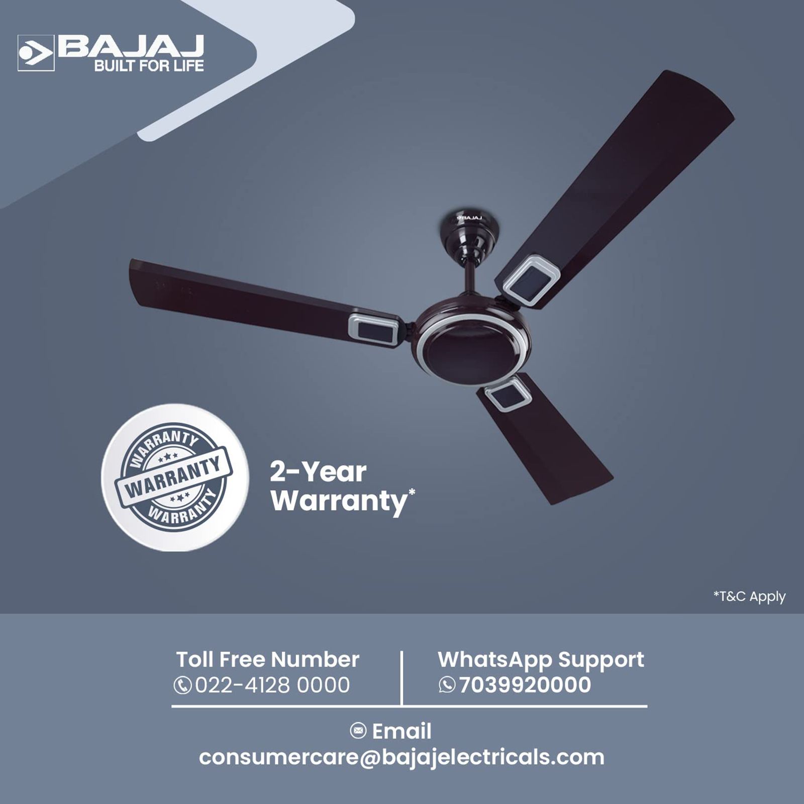 BAJAJ Grace Neo BBD EE 1 Star 1200mm 3 Blade Anti Corrosive Ceiling Fan (Energy Efficient, Purple Haze) BAJAJ Grace Neo BBD EE 1 Star 1200mm 3 Blade Anti Corrosive Ceiling Fan (Energy Efficient, Purple Haze)_9