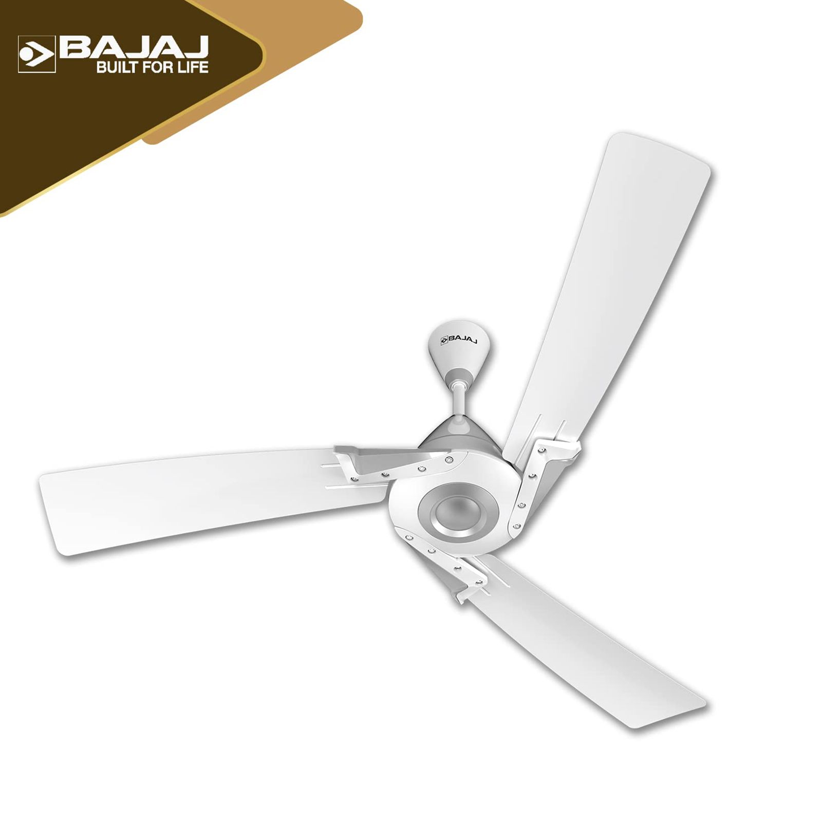 BAJAJ Euro Prime EE 1 Star 1200mm 3 Blade Silent Operation Ceiling Fan (Anti Bacterial, White & Silver) BAJAJ Euro Prime EE 1 Star 1200mm 3 Blade Silent Operation Ceiling Fan (Anti Bacterial, White & Silver)_9