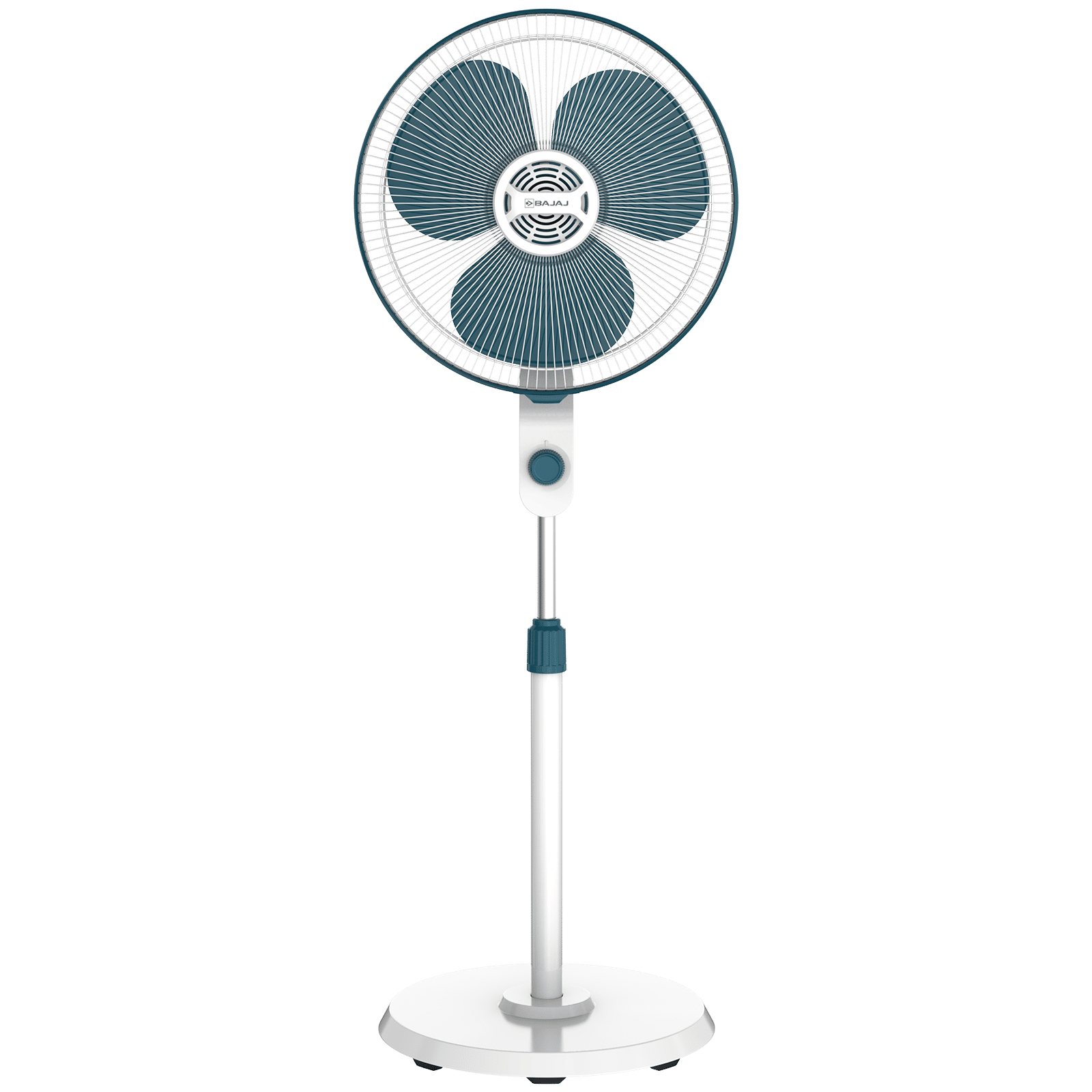 BAJAJ Veloce 5 Star 400mm 3 Blade Silent Operation Pedestal Fan (Thermal Overload Protector, White & Ocean Blue) BAJAJ Veloce 5 Star 400mm 3 Blade Silent Operation Pedestal Fan (Thermal Overload Protector, White & Ocean Blue)_1