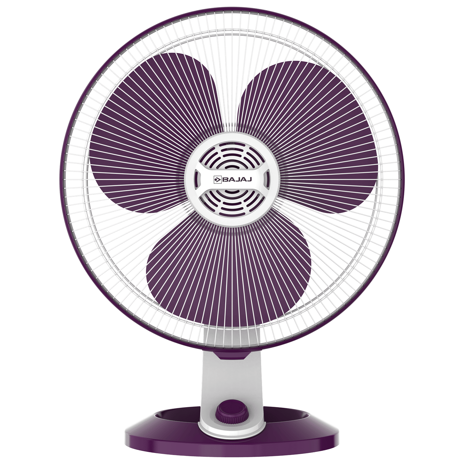 BAJAJ Veloce 5 Star 400mm 3 Blade Thermal Overload Protector Table Fan (Copper Motor, White & Purple) BAJAJ Veloce 5 Star 400mm 3 Blade Thermal Overload Protector Table Fan (Copper Motor, White & Purple)_1