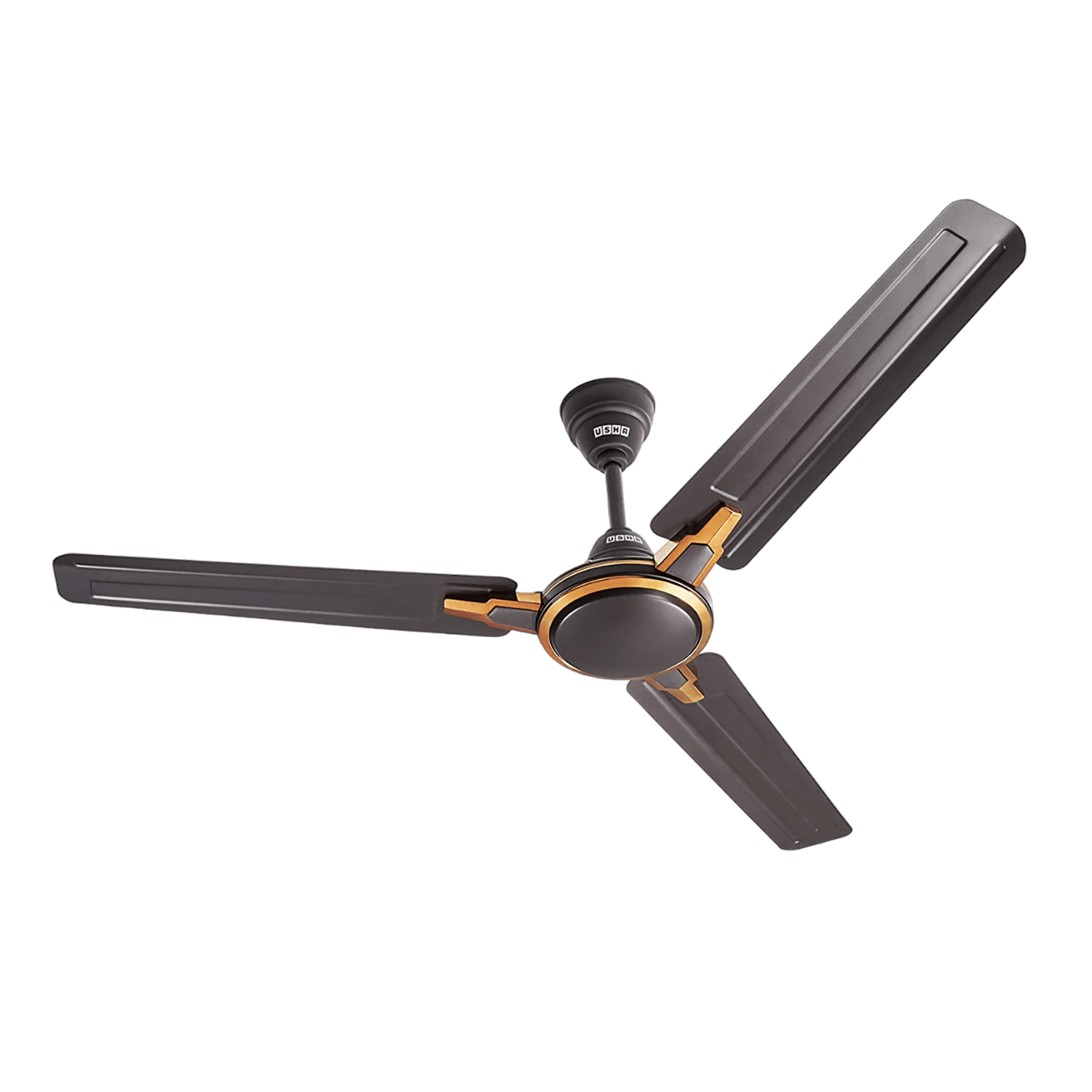USHA Racer Chrome 1 Star 1200mm 3 Blade Copper Motor Ceiling Fan (Low Voltage, Smoke Brown) USHA Racer Chrome 1 Star 1200mm 3 Blade Copper Motor Ceiling Fan (Low Voltage, Smoke Brown)_1