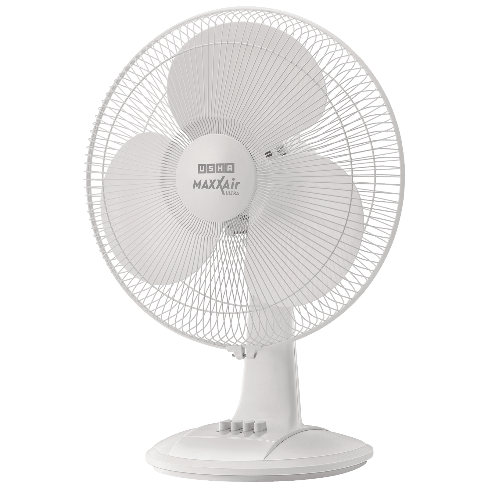 USHA Maxx Air Ultra 400mm 3 Blade Thermal Overload Protector Table Fan (Jerk Free Oscillation, White)_1