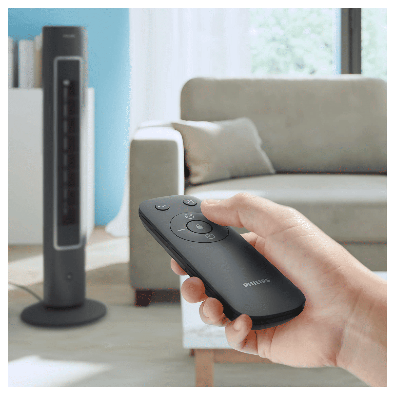 PHILIPS 5000 Series Bladeless 2230 m3/hr Air Delivery Tower Fan with Remote (Quiet Sleep mode, Black) PHILIPS 5000 Series Bladeless 2230 m3/hr Air Delivery Tower Fan with Remote (Quiet Sleep mode, Black)_6