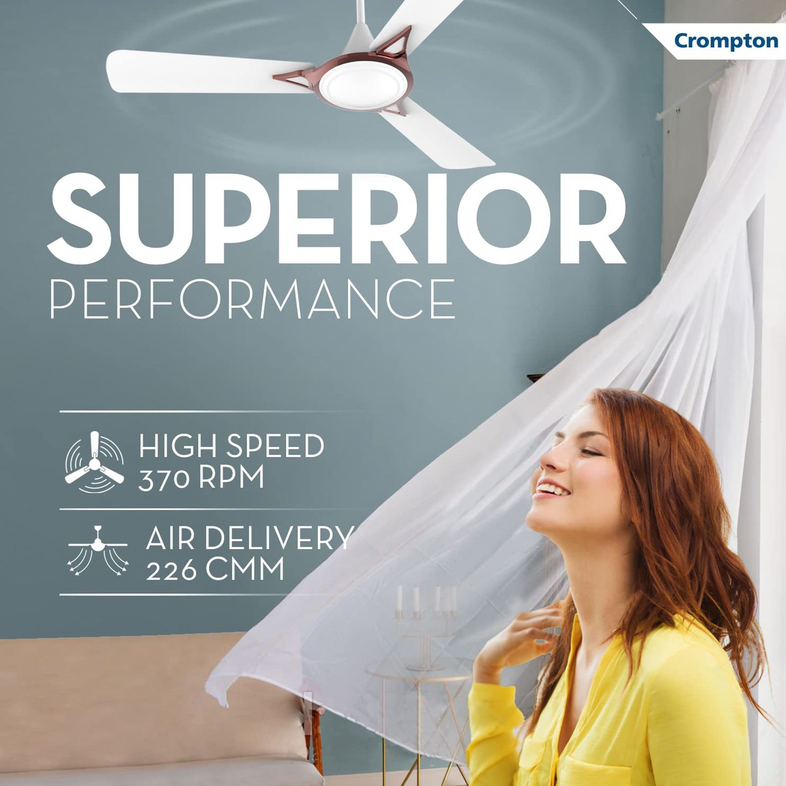 Crompton Premion Avancer Prime 1 Star 1200mm 3 Blade Anti Dust Ceiling Fan (Inverter Technology, Conch Cream)_10