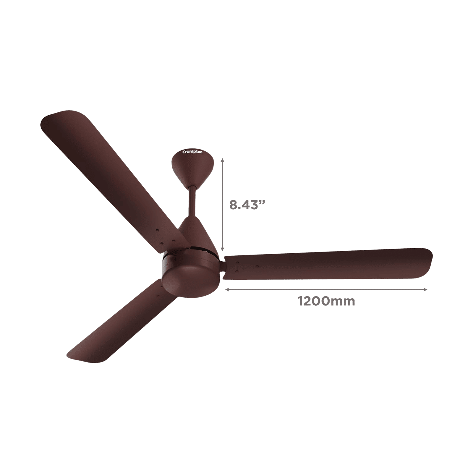 Crompton Energion Hyperjet 5 Star 1200mm 3 Blade BLDC Motor Ceiling Fan with Remote (Anti rust, Brown) Crompton Energion Hyperjet 5 Star 1200mm 3 Blade BLDC Motor Ceiling Fan with Remote (Anti rust, Brown)_2