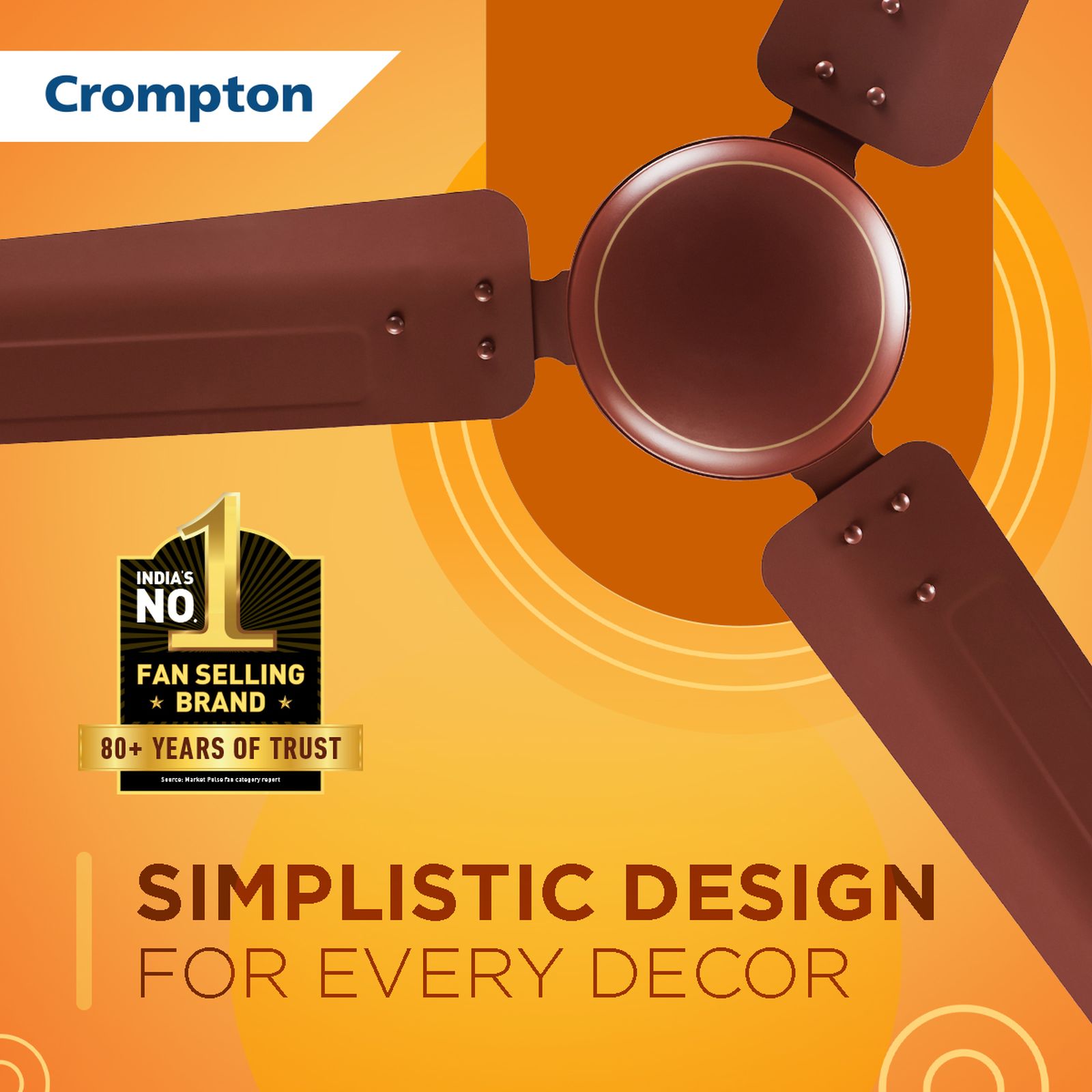 Crompton Highspeed HS 1 Star 1200mm 3 Blade Copper Motor Ceiling Fan (Anti Rust, Lustre Brown)_2