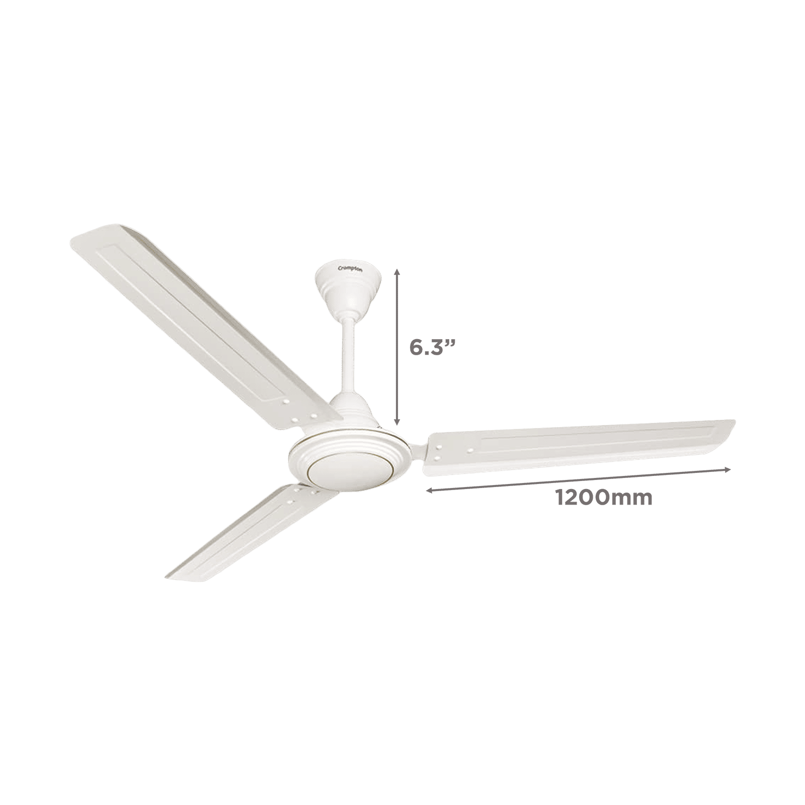 Crompton Surebreeze Hill Briz 1 Star 1200mm 3 Blade Copper Motor Ceiling Fan (Inverter Technology, Opal White) Crompton Surebreeze Hill Briz 1 Star 1200mm 3 Blade Copper Motor Ceiling Fan (Inverter Technology, Opal White)_2