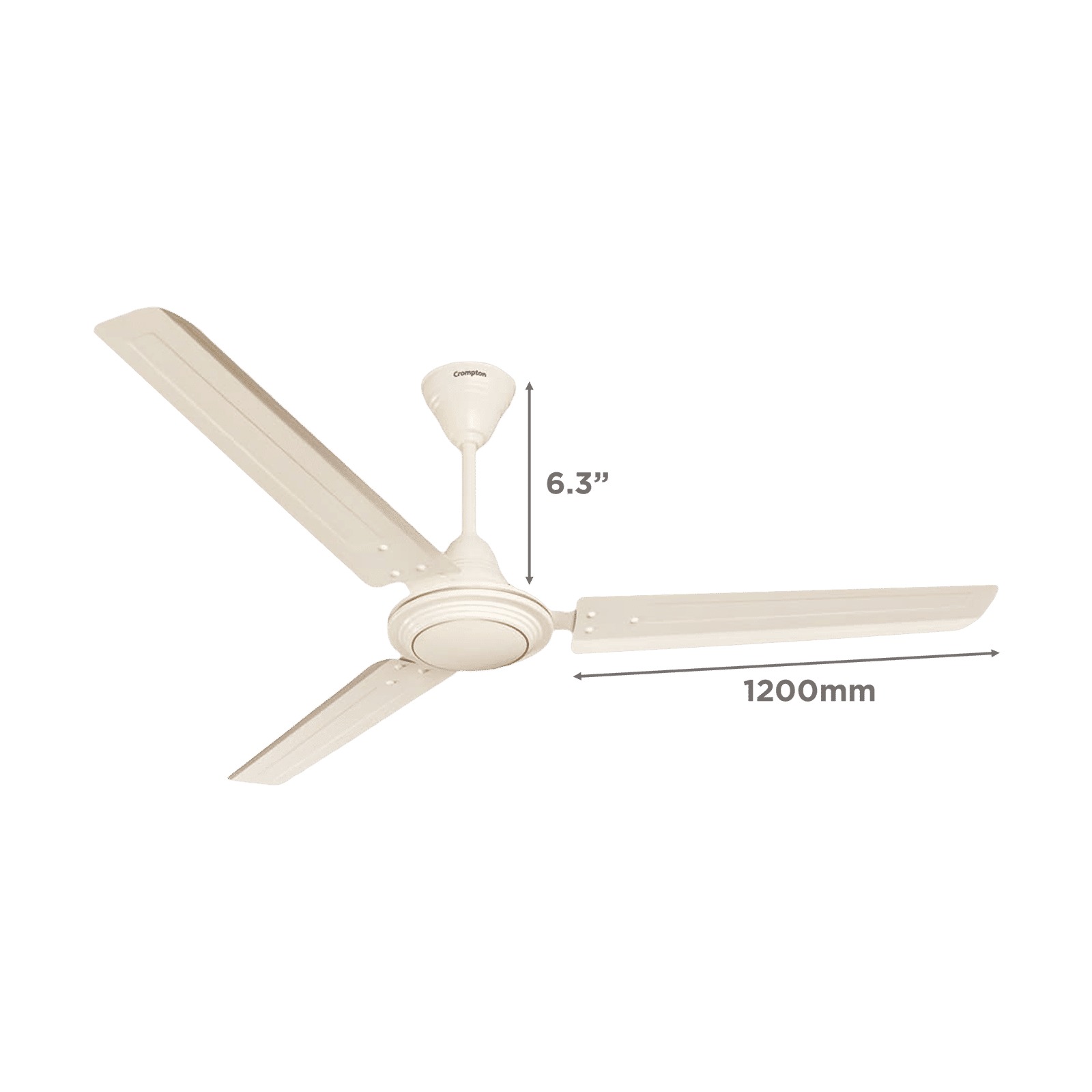 Crompton Surebreeze Hill Briz 1 Star 1200mm 3 Blade Copper Motor Ceiling Fan (High Velocity, Ivory)_2