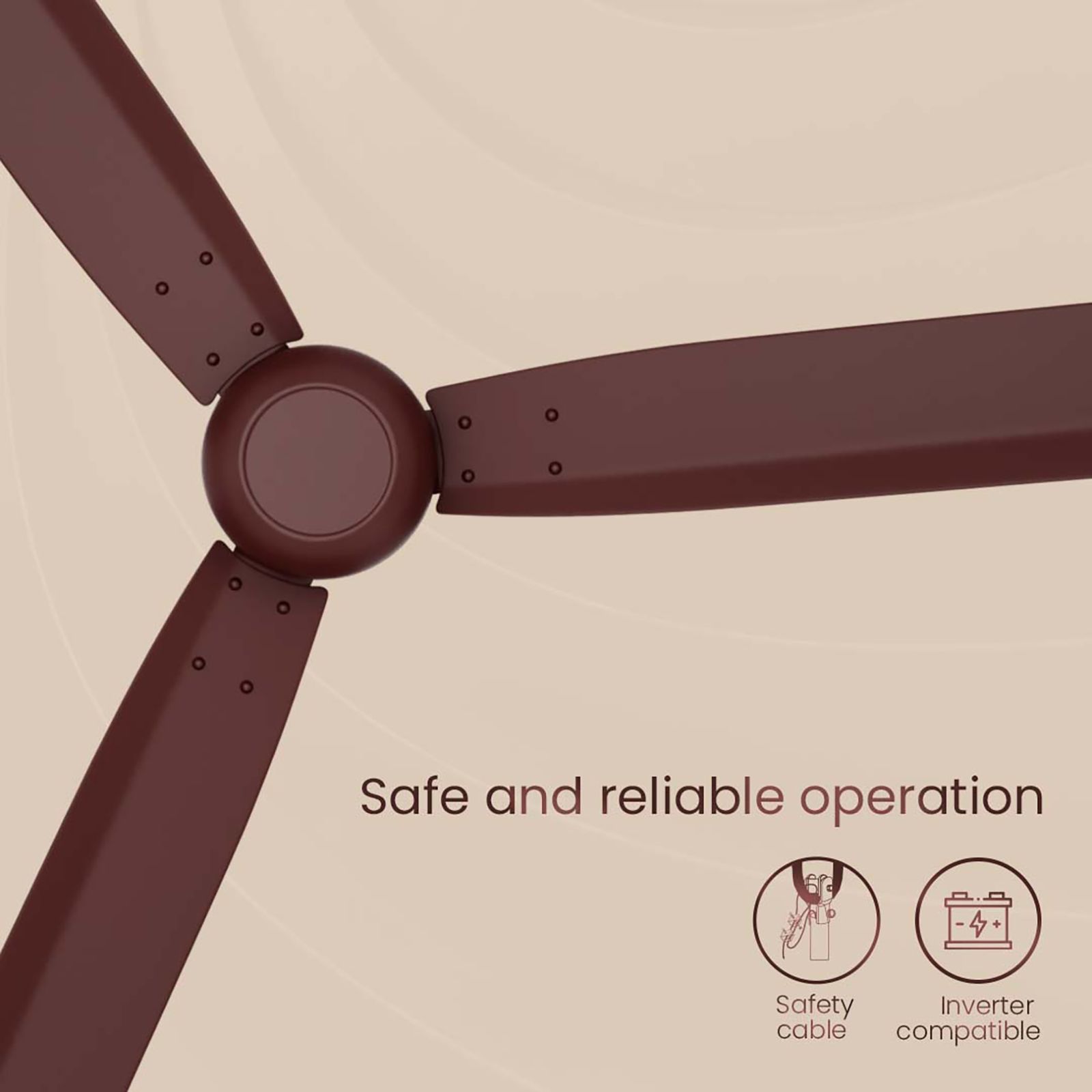 Crompton Energion Cookie 1200mm 3 Blade BLDC Motor Ceiling Fan with Remote (Superior Air Delivery, Brown) Crompton Energion Cookie 1200mm 3 Blade BLDC Motor Ceiling Fan with Remote (Superior Air Delivery, Brown)_10