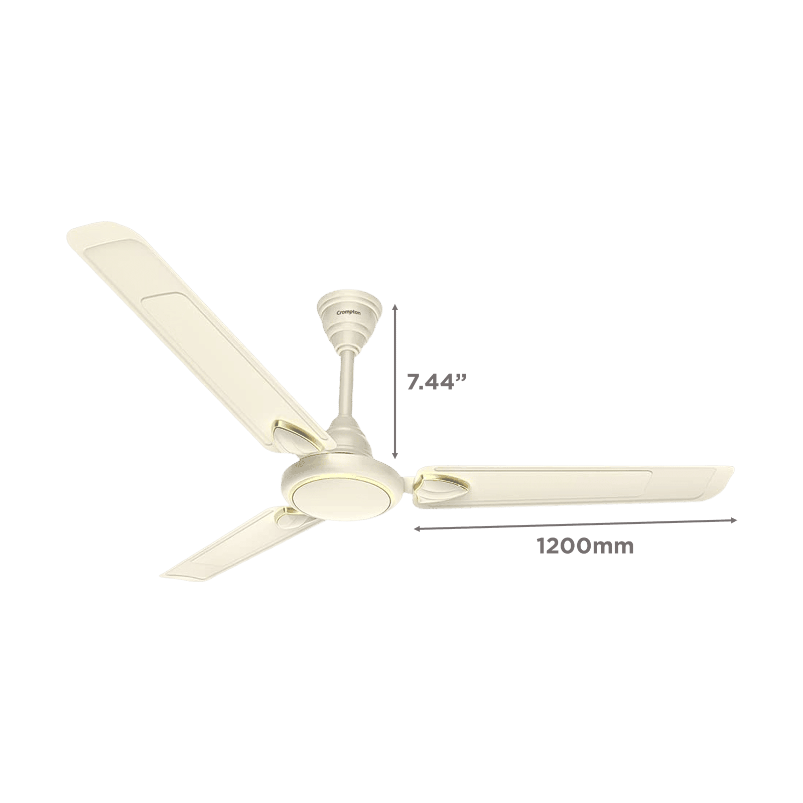 Crompton Surebreeze Hillbriz Deco 1 Star 1200mm 3 Blade High Velocity Ceiling Fan (Inverter Technology, Ivory Gold) Crompton Surebreeze Hillbriz Deco 1 Star 1200mm 3 Blade High Velocity Ceiling Fan (Inverter Technology, Ivory Gold)_2