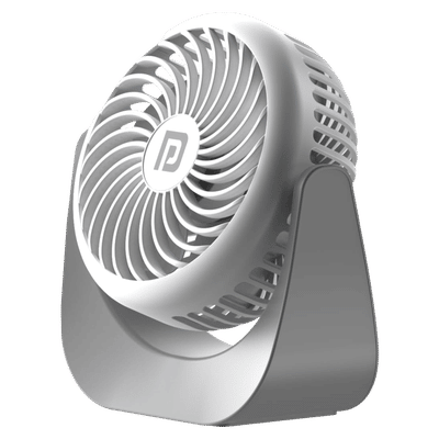 PORTRONICS Toofan 60mm 3 Blade BLDC Motor Mini Rechargeable Fan with 2000 mAh Battery (Low Noise Desk Fan, White)