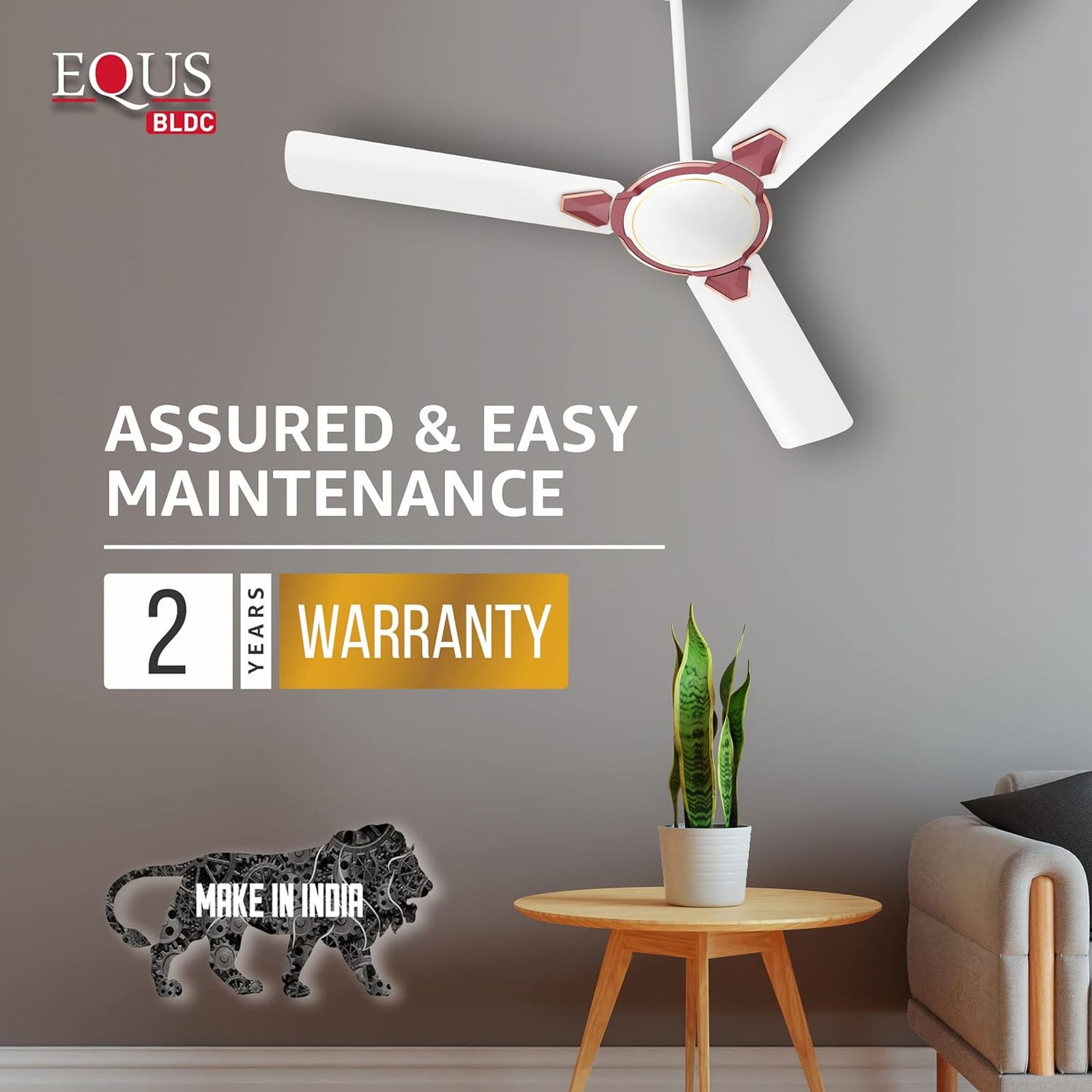 HAVELLS Equs 5 Star 1200mm 3 Blade BLDC Motor Ceiling Fan with Remote (Inverter Technology, White & Maroon)_9