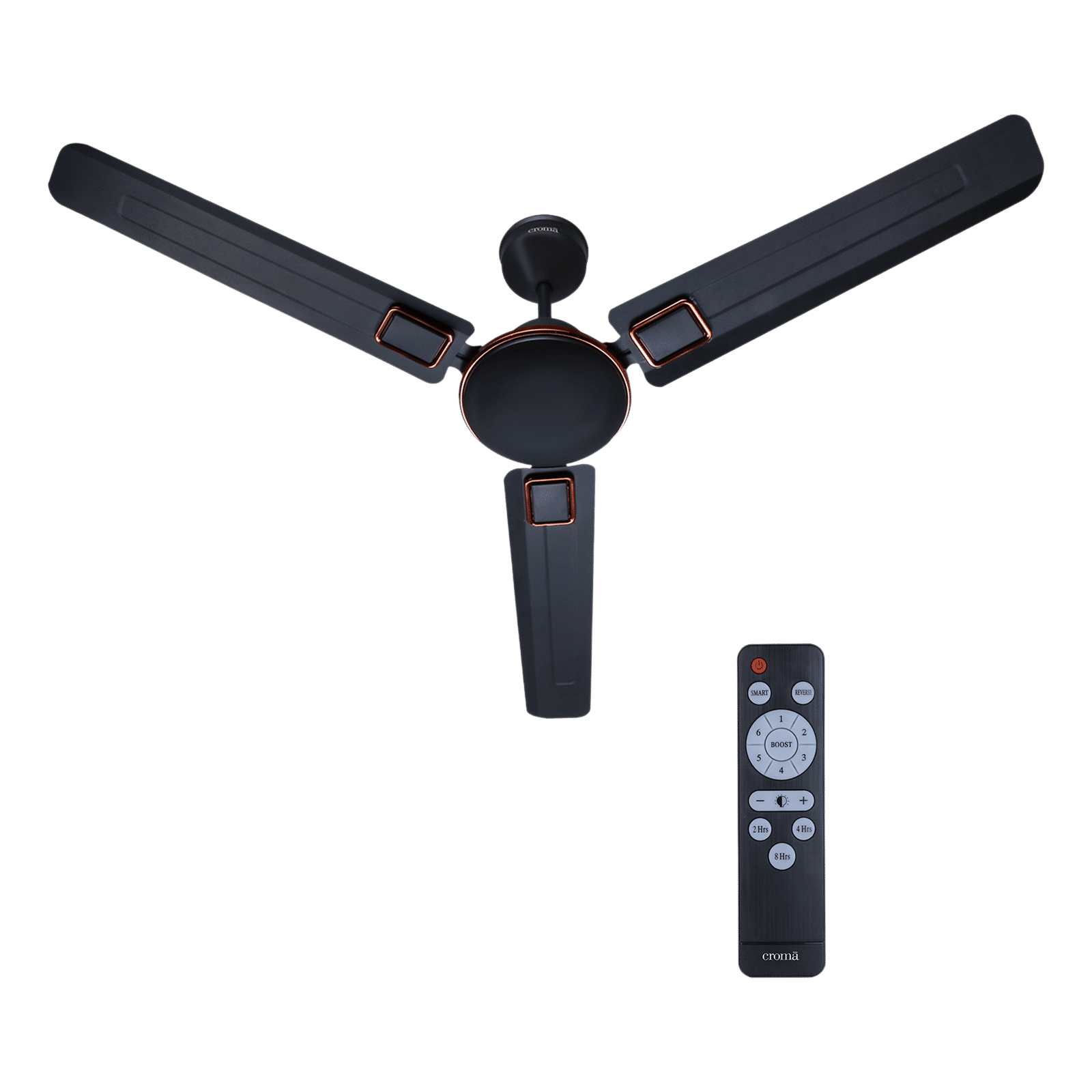Croma 5 Star 1200mm 3 Blade BLDC Motor Ceiling Fan with Remote (Energy Efficient, Smoke Brown) Croma 5 Star 1200mm 3 Blade BLDC Motor Ceiling Fan with Remote (Energy Efficient, Smoke Brown)_1