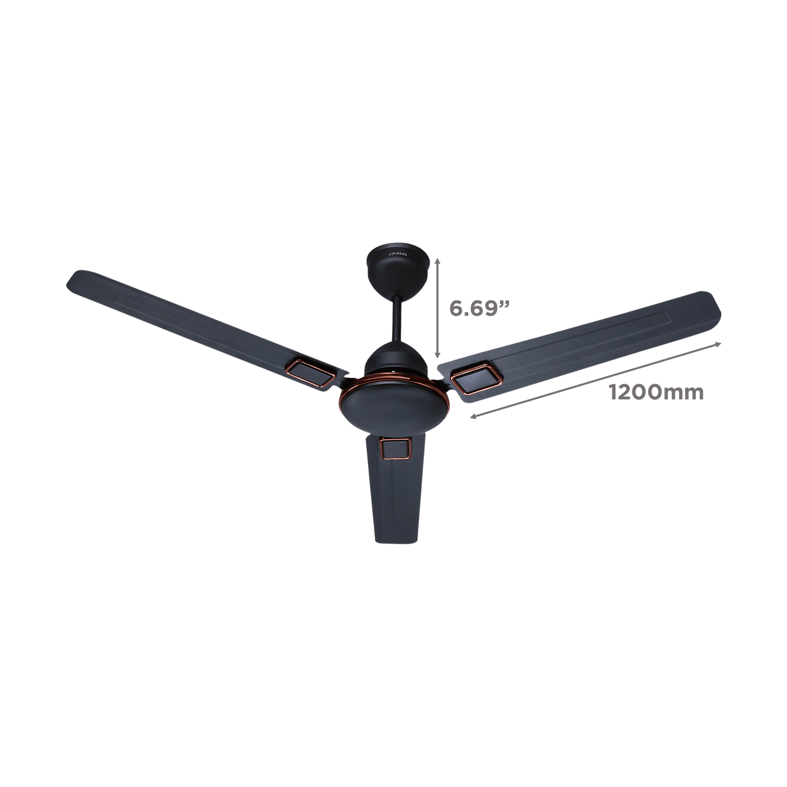 Croma 5 Star 1200mm 3 Blade BLDC Motor Ceiling Fan with Remote (Energy Efficient, Smoke Brown) Croma 5 Star 1200mm 3 Blade BLDC Motor Ceiling Fan with Remote (Energy Efficient, Smoke Brown)_2