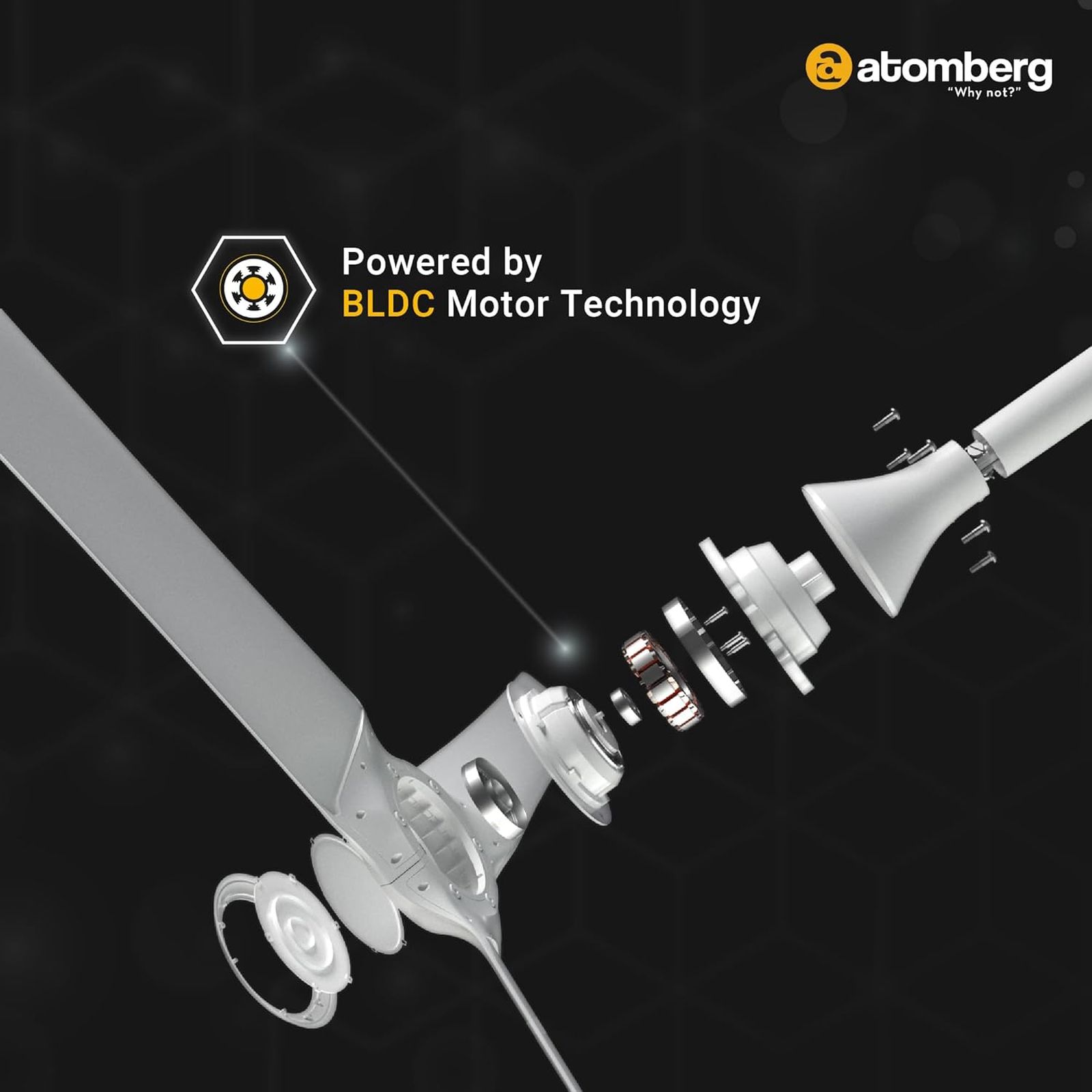 atomberg Aris Starlight 5 Star 1200mm 3 Blade BLDC Motor Smart Ceiling Fan with Remote (Boost Mode, Marble White)_5