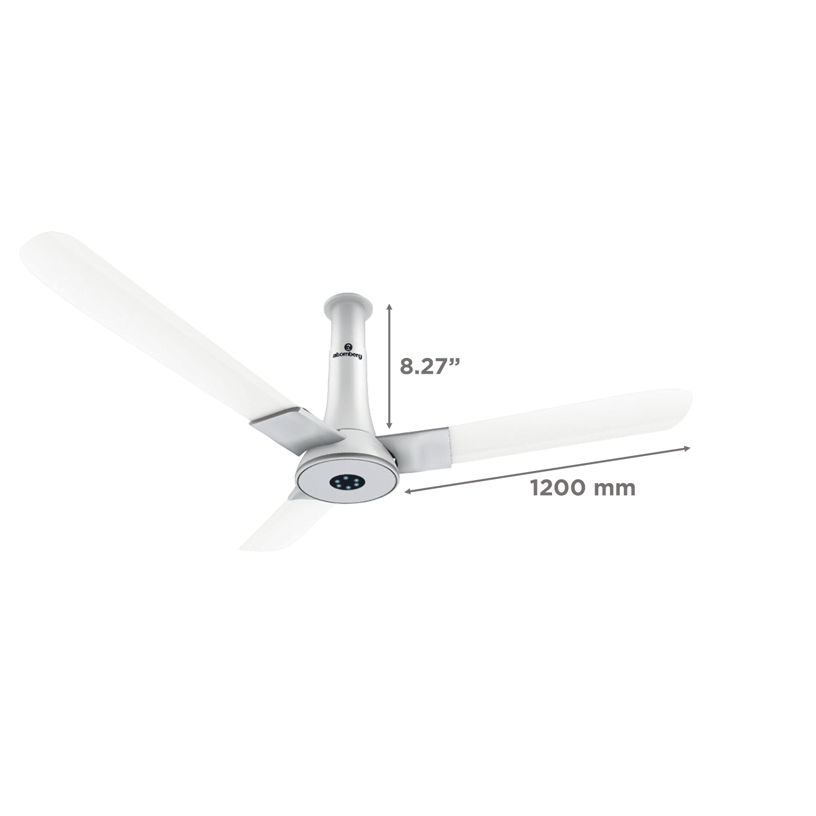 atomberg Studio Smart Plus 5 Star 1200mm 3 Blade BLDC Motor Smart Ceiling Fan with Remote (Boost Mode, Marble White) atomberg Studio Smart Plus 5 Star 1200mm 3 Blade BLDC Motor Smart Ceiling Fan with Remote (Boost Mode, Marble White)_2