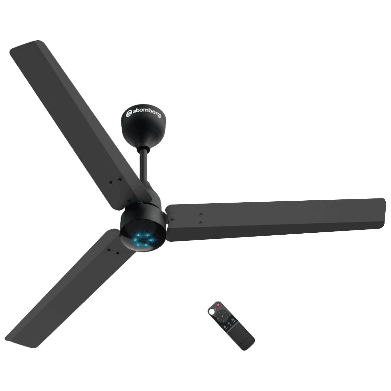 atomberg Renesa Smart 5 Star 1200mm 3 Blade BLDC Motor Smart Ceiling Fan with Remote (Boost Mode, Black)_1