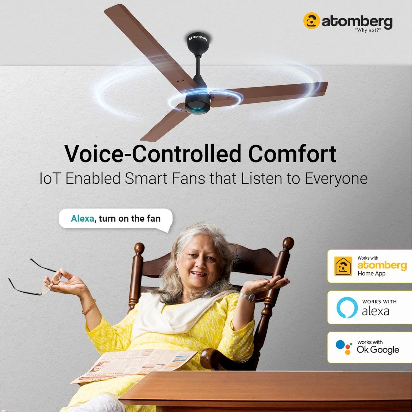 atomberg Renesa Smart 5 Star 1200mm 3 Blade BLDC Motor Smart Ceiling Fan with Remote (Boost Mode, Brown Black) atomberg Renesa Smart 5 Star 1200mm 3 Blade BLDC Motor Smart Ceiling Fan with Remote (Boost Mode, Brown Black)_16