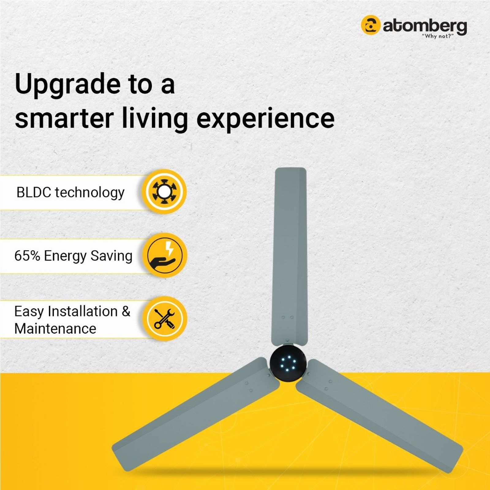 atomberg Renesa Smart 5 Star 1200mm 3 Blade BLDC Motor Smart Ceiling Fan with Remote (Boost Mode, Misty Teal) atomberg Renesa Smart 5 Star 1200mm 3 Blade BLDC Motor Smart Ceiling Fan with Remote (Boost Mode, Misty Teal)_9
