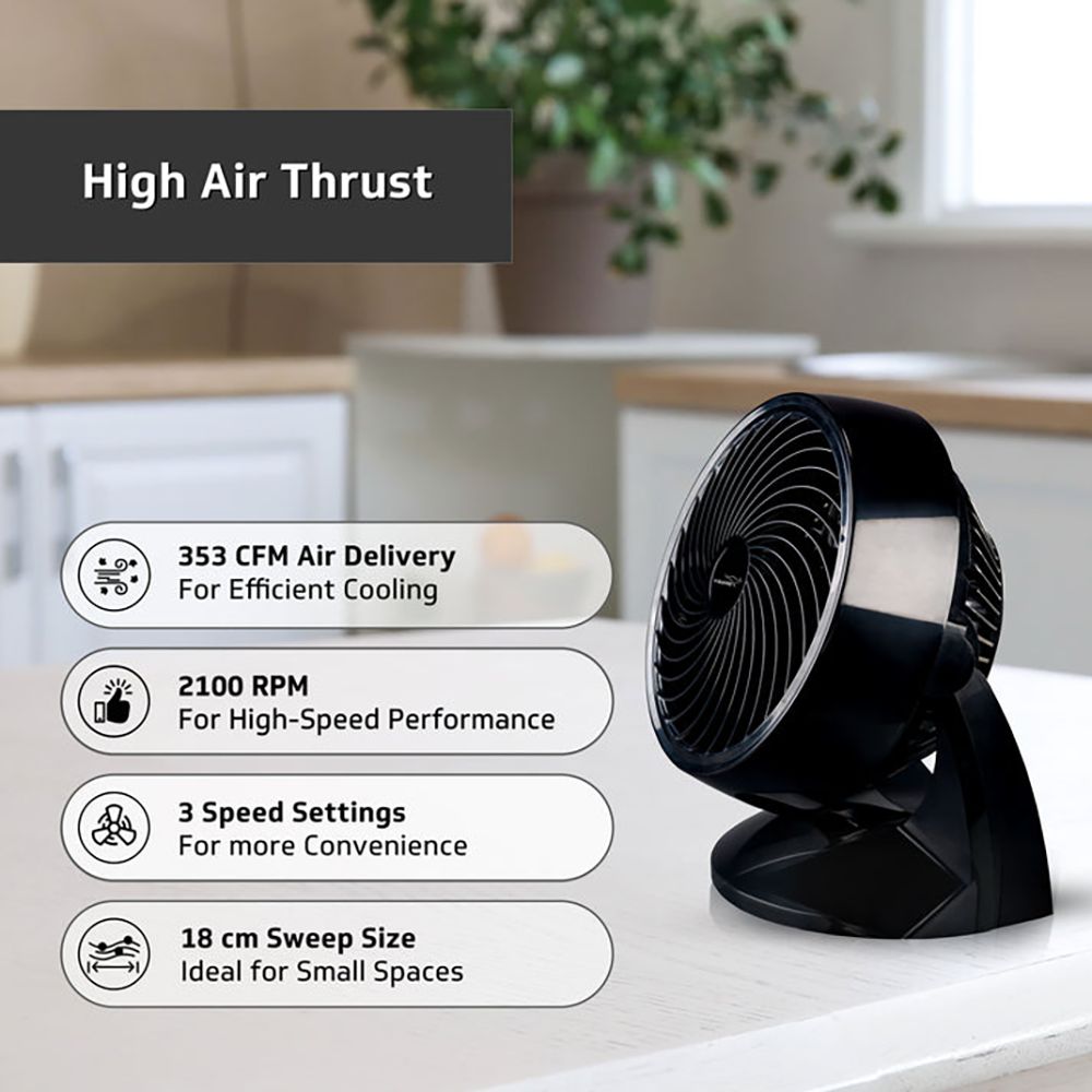 V-GUARD Spinny Pro 180mm 3 Blade Induction Motor Table Fan (90 Degree Tilt Rotation, Black) V-GUARD Spinny Pro 180mm 3 Blade Induction Motor Table Fan (90 Degree Tilt Rotation, Black)_16