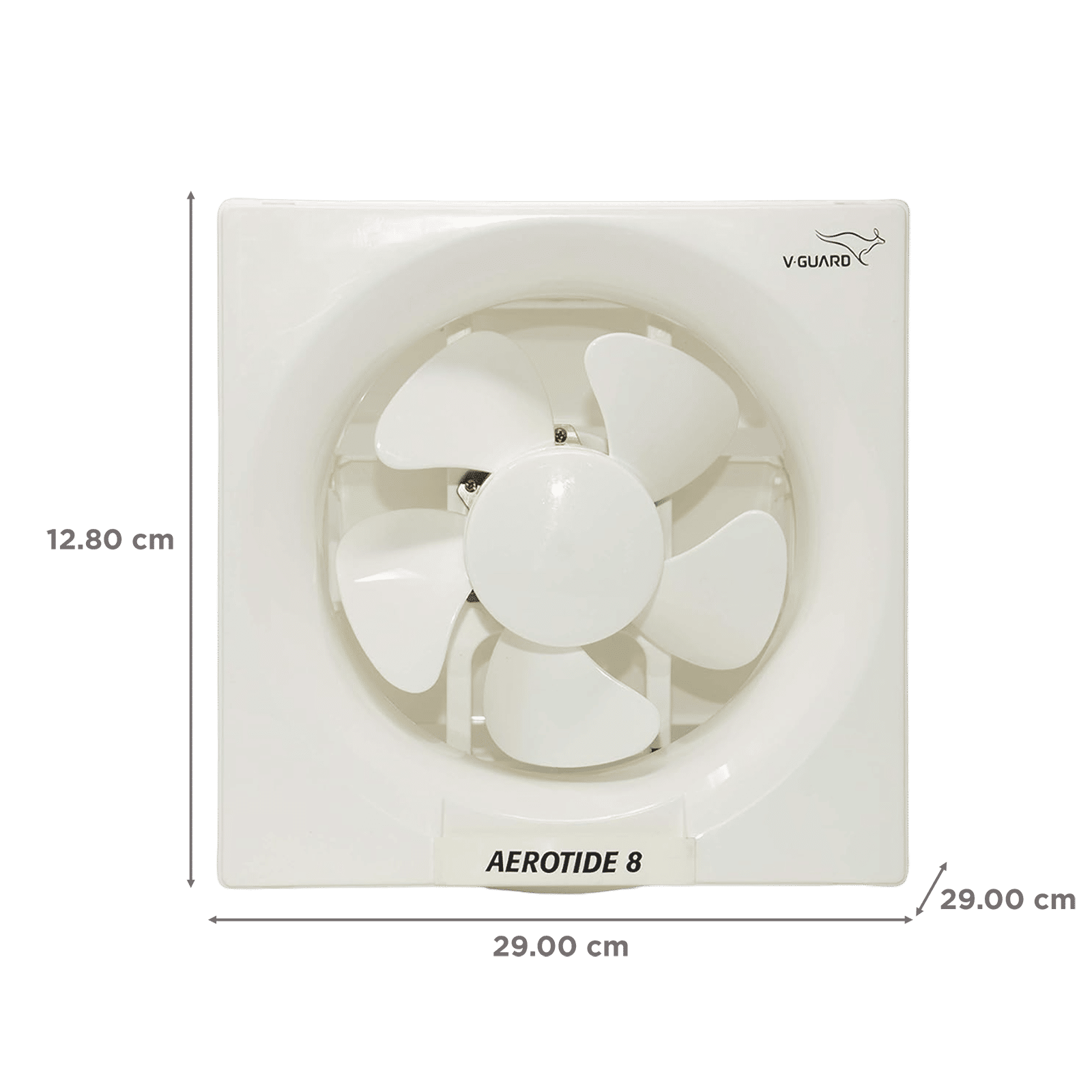 V-GUARD Aerotide 8 Inch 200mm Exhaust Fan (Powerful Copper Motor, White)_2