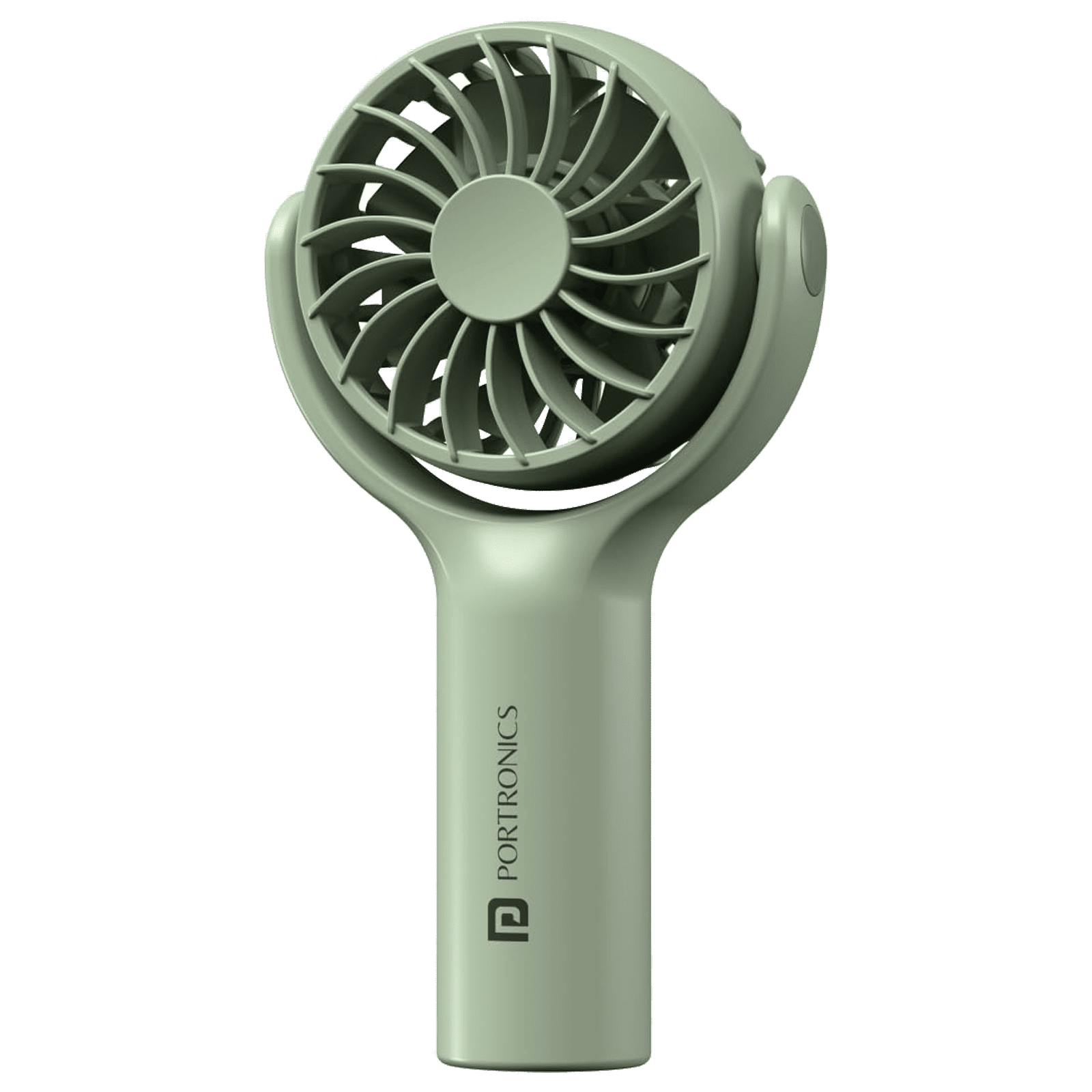 PORTRONICS Toofan Mini 7 Blade Rechargeable Personal Fan with 2000 mAh Battery (180 Degree Rotation, Green)_1