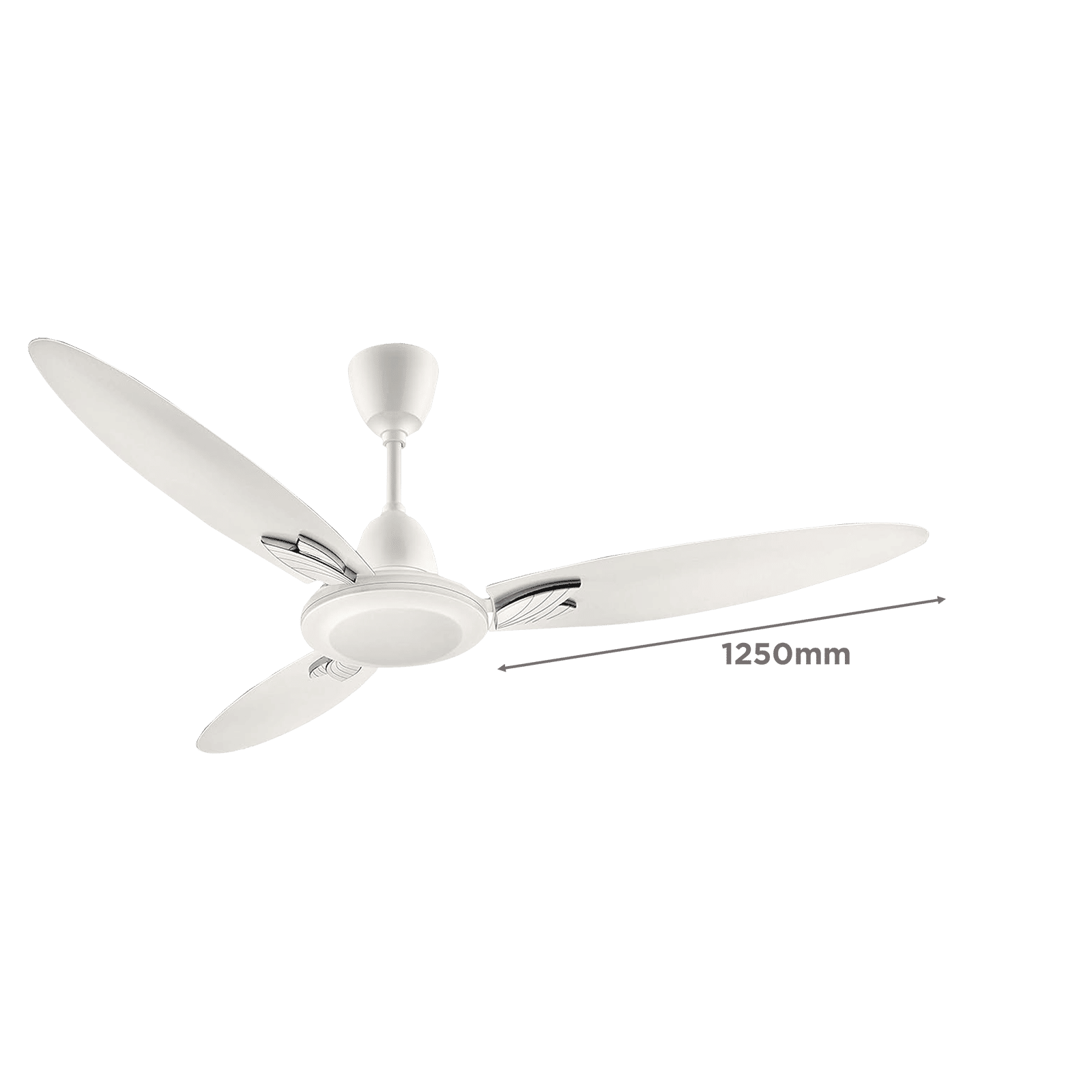 USHA Bloom Magnolia 1250mm 3 Blade Copper Motor Ceiling Fan (Dust Resistant, Sparkle White)_2