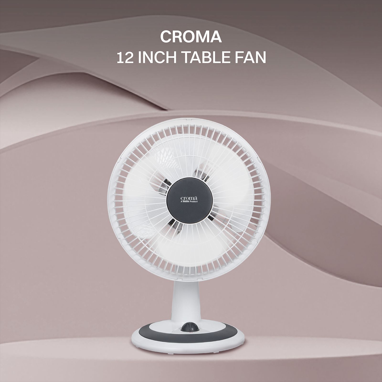Croma 285mm 4 Blade Copper Motor Table Fan (3 Speed Control, White) Croma 285mm 4 Blade Copper Motor Table Fan (3 Speed Control, White)_4