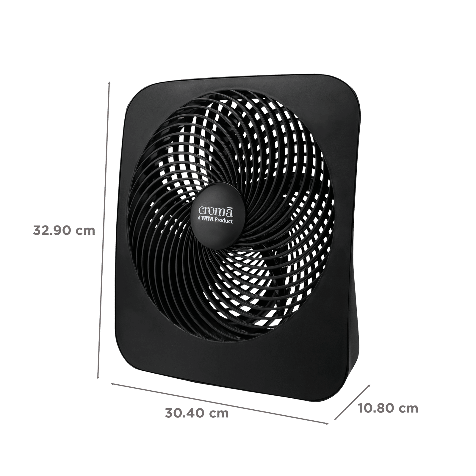 Croma 225mm 5 Blade Rechargeable Desk Fan (High Air Delivery, Black)_3