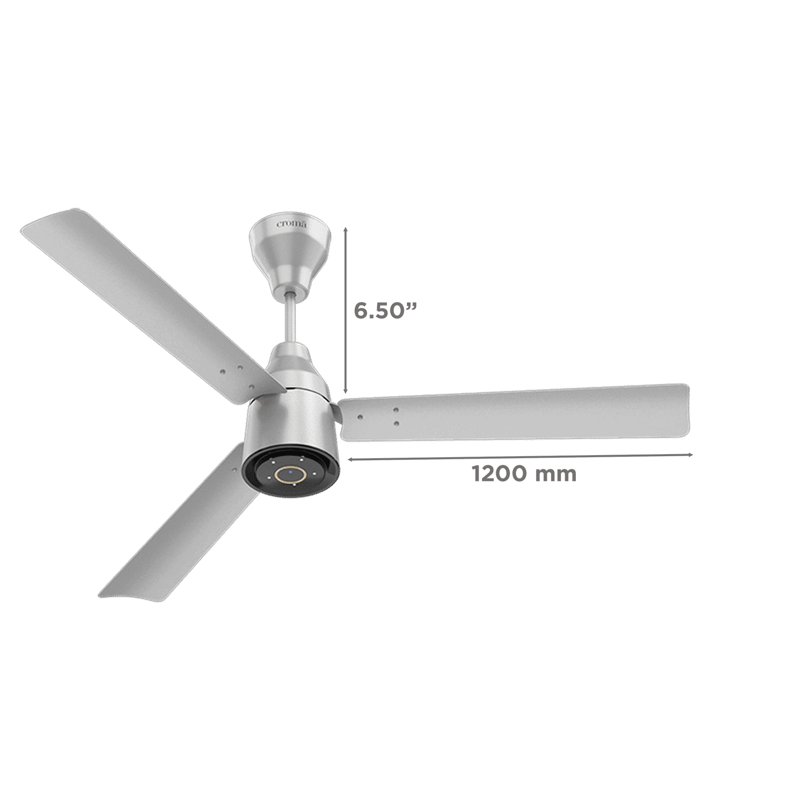 Croma 5 Star 1200mm 3 Blade BLDC Motor Ceiling Fan with Remote (LED Indicator, Silver Mist) Croma 5 Star 1200mm 3 Blade BLDC Motor Ceiling Fan with Remote (LED Indicator, Silver Mist)_2
