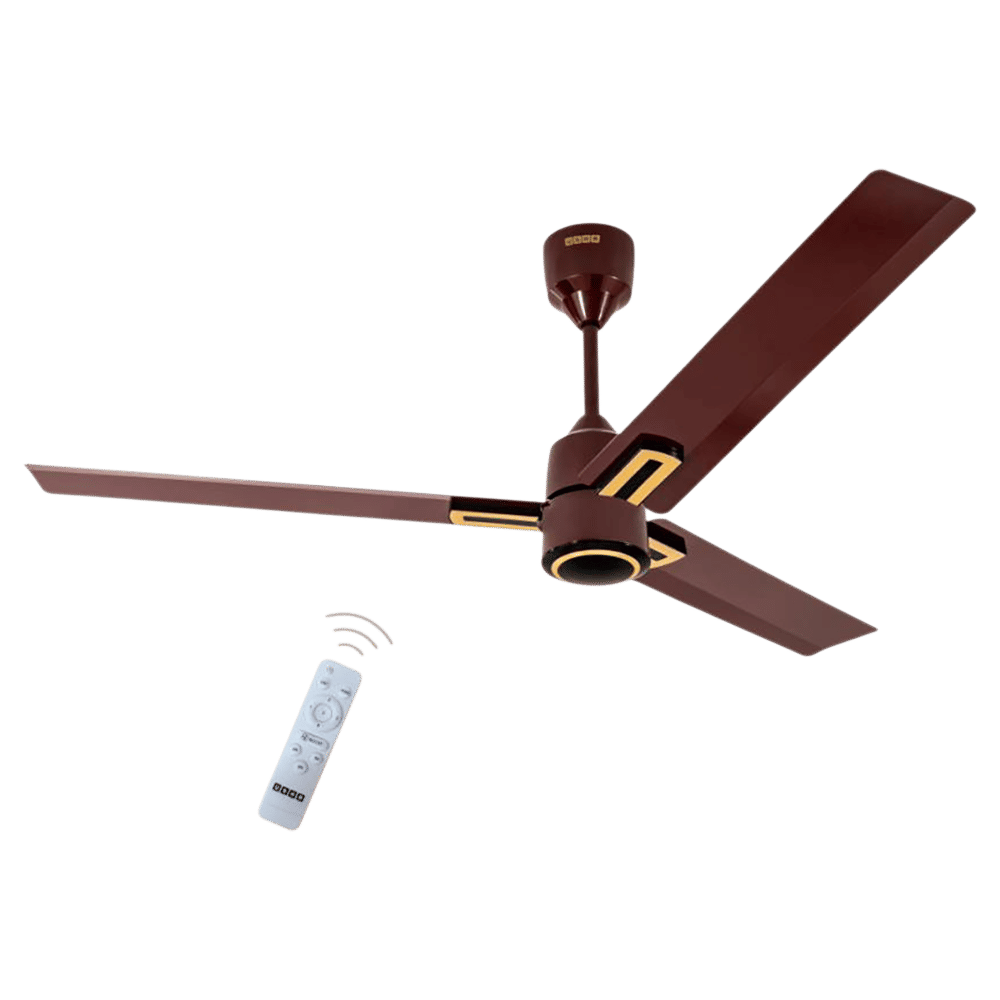 USHA AeroEdge Plus 5 Star 1200mm 3 Blade BLDC Motor Ceiling Fan with Remote (Whisper Quiet Technology, Brown)_1