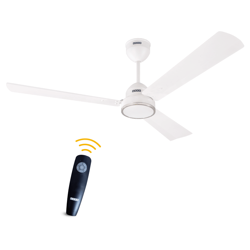 USHA AeroEdge 5 Star 1200mm 3 Blade BLDC Motor Ceiling Fan with Remote (Whisper Quiet Technology, Ivory) USHA AeroEdge 5 Star 1200mm 3 Blade BLDC Motor Ceiling Fan with Remote (Whisper Quiet Technology, Ivory)_1