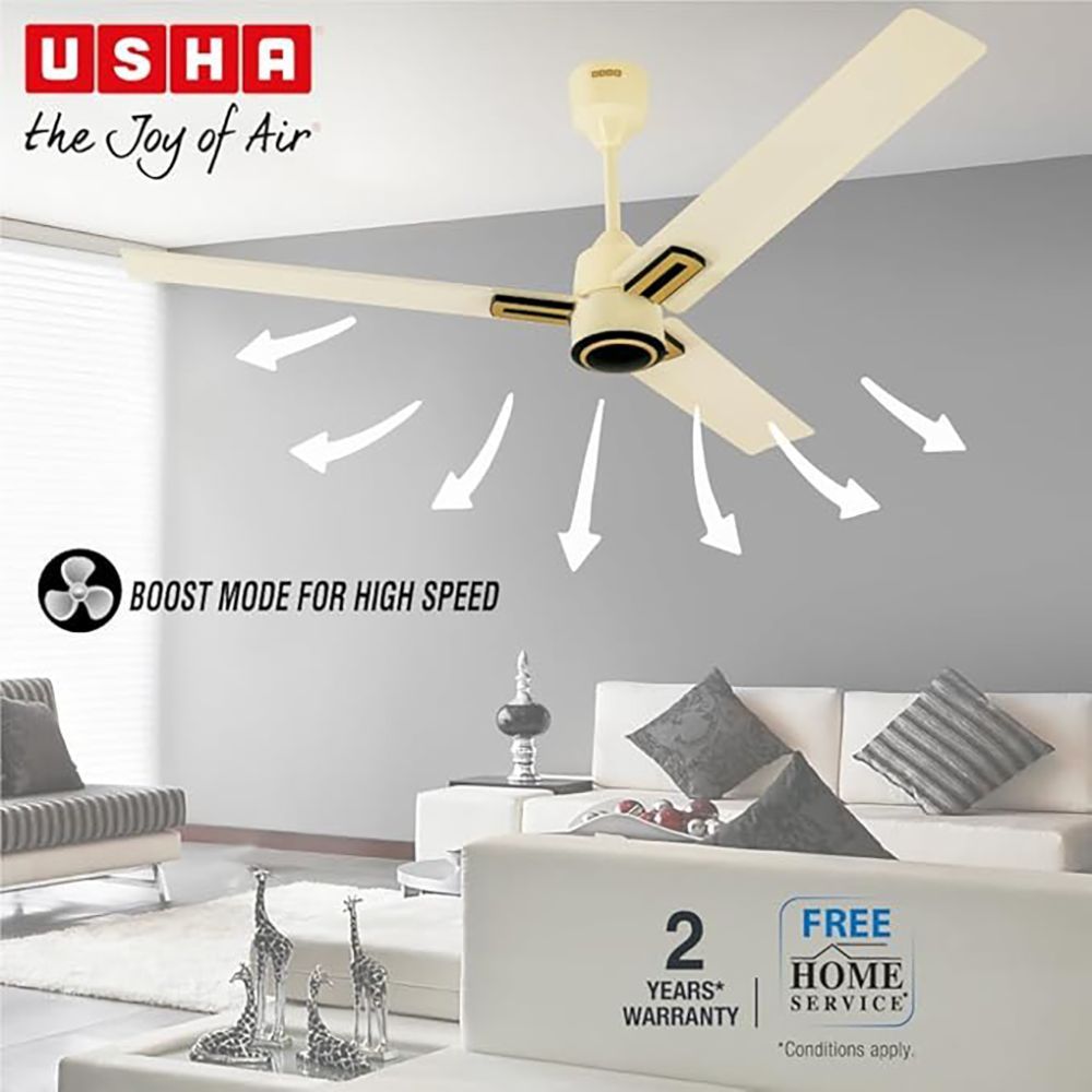 USHA AeroEdge Plus 5 Star 1200mm 3 Blade BLDC Motor Ceiling Fan with Remote (Whisper Quiet Technology, Ivory) USHA AeroEdge Plus 5 Star 1200mm 3 Blade BLDC Motor Ceiling Fan with Remote (Whisper Quiet Technology, Ivory)_9