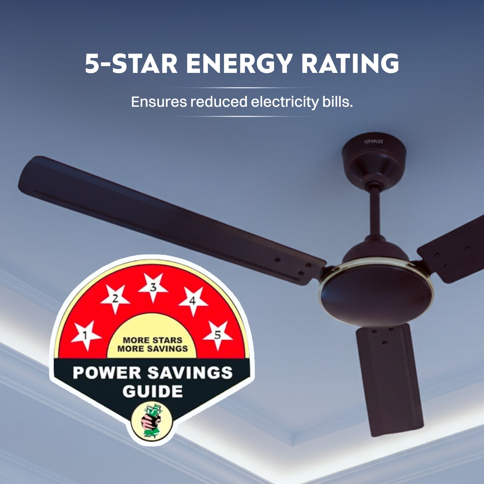 Croma 5 Star 1200mm 3 Blade BLDC Motor Ceiling Fan with Remote (Sleep Function, Brown) Croma 5 Star 1200mm 3 Blade BLDC Motor Ceiling Fan with Remote (Sleep Function, Brown)_10