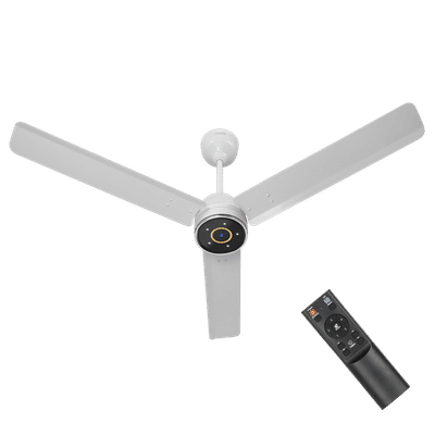 Croma 5 Star 1200mm 3 Blade BLDC Motor Ceiling Fan with Remote (LED Speed Indicator, White)