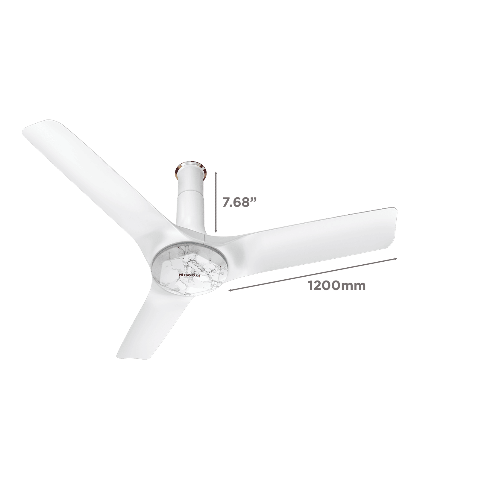 HAVELLS Stealth Prime 5 Star 1200mm 3 Blade BLDC Motor Ceiling Fan with Remote (Dust & Water Resistant, Marble Pearl White) HAVELLS Stealth Prime 5 Star 1200mm 3 Blade BLDC Motor Ceiling Fan with Remote (Dust & Water Resistant, Marble Pearl White)_2