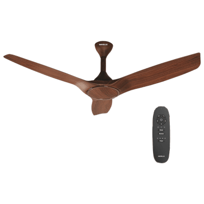 HAVELLS Stealth BLDC 5 Star 1200mm 3 Blade Permanent Magnet Motor Ceiling Fan with Remote (Aerodynamic Blades, Brown)